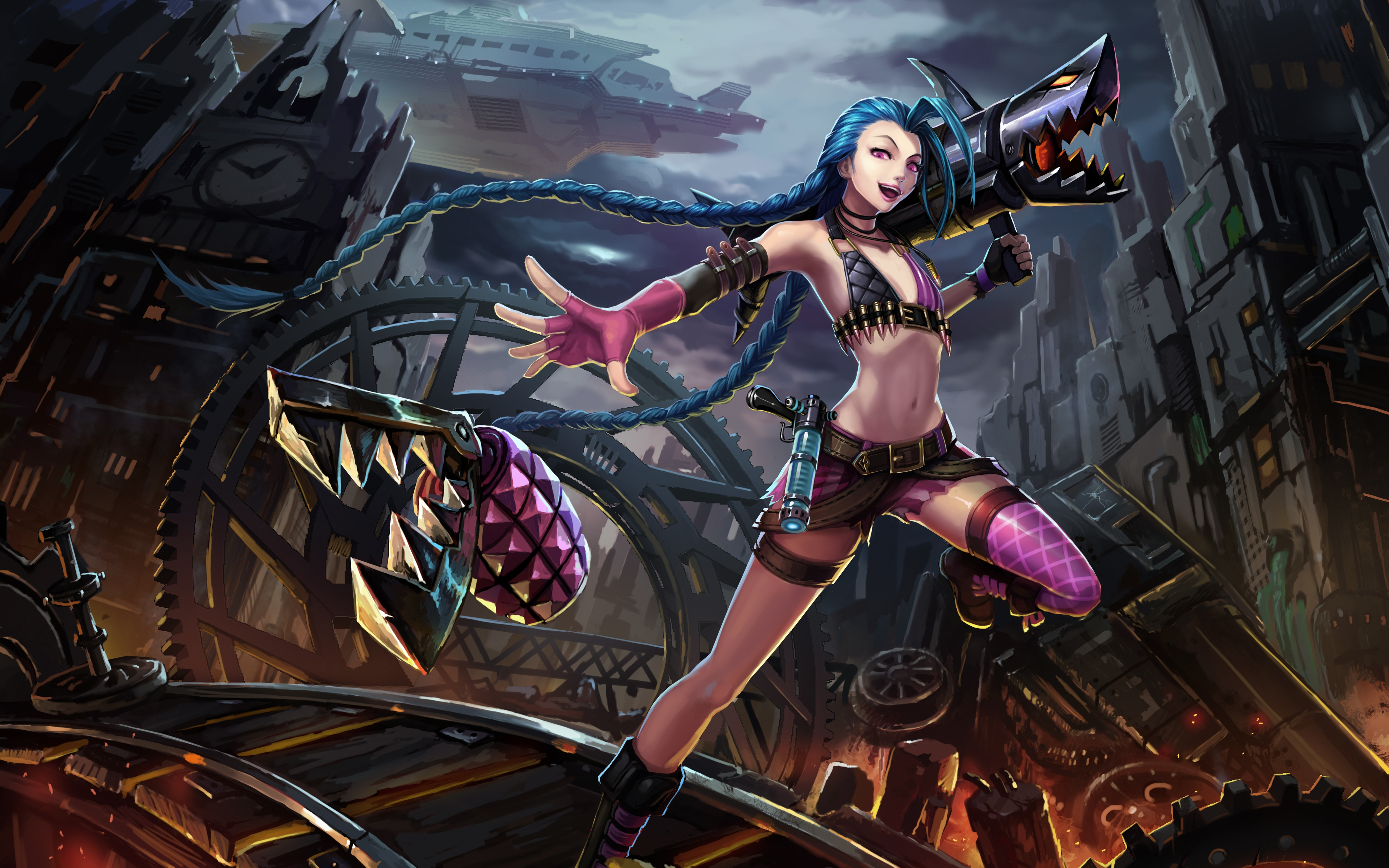 Jinx 4K Art League Of Legends Wallpapers