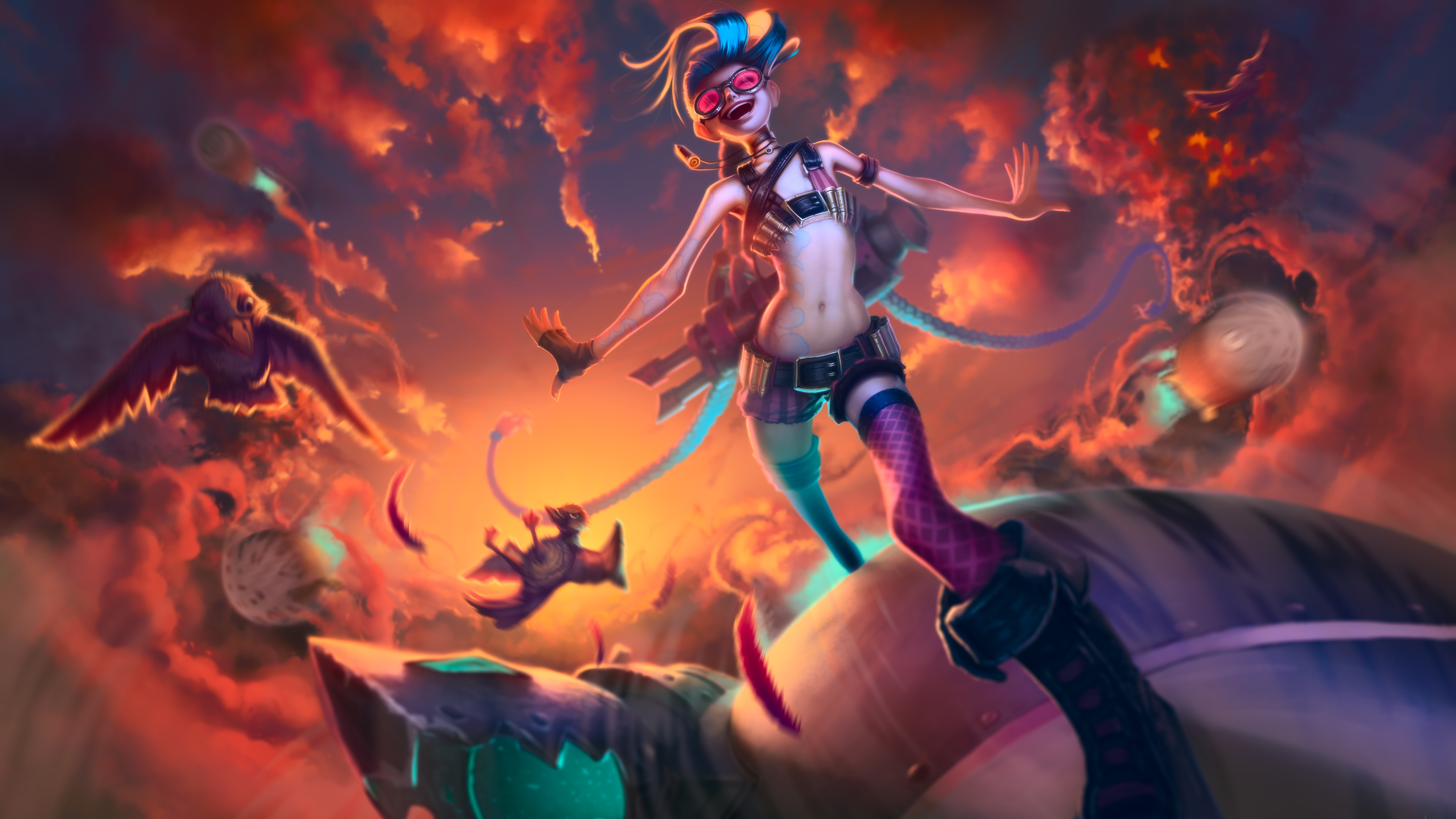 Jinx 4K Art League Of Legends Wallpapers