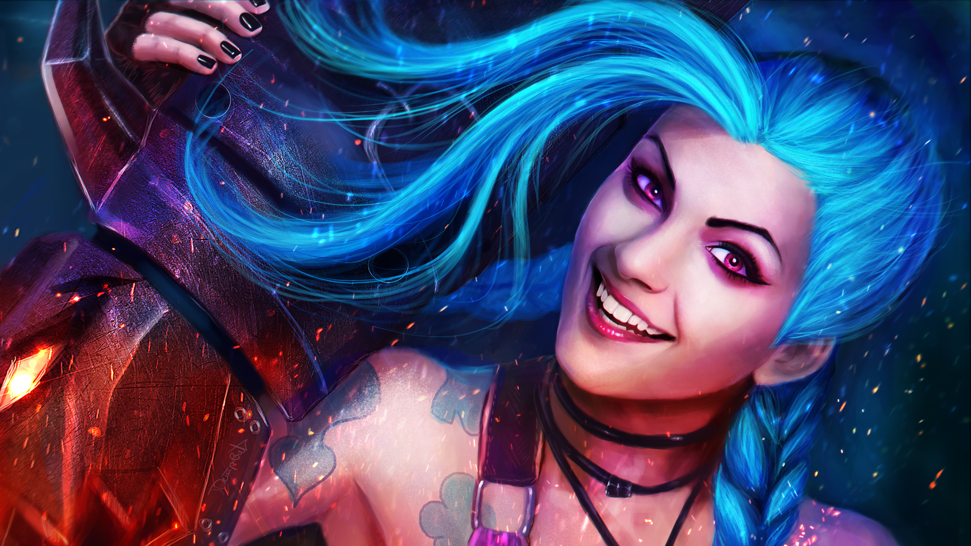 Jinx 4K Art League Of Legends Wallpapers