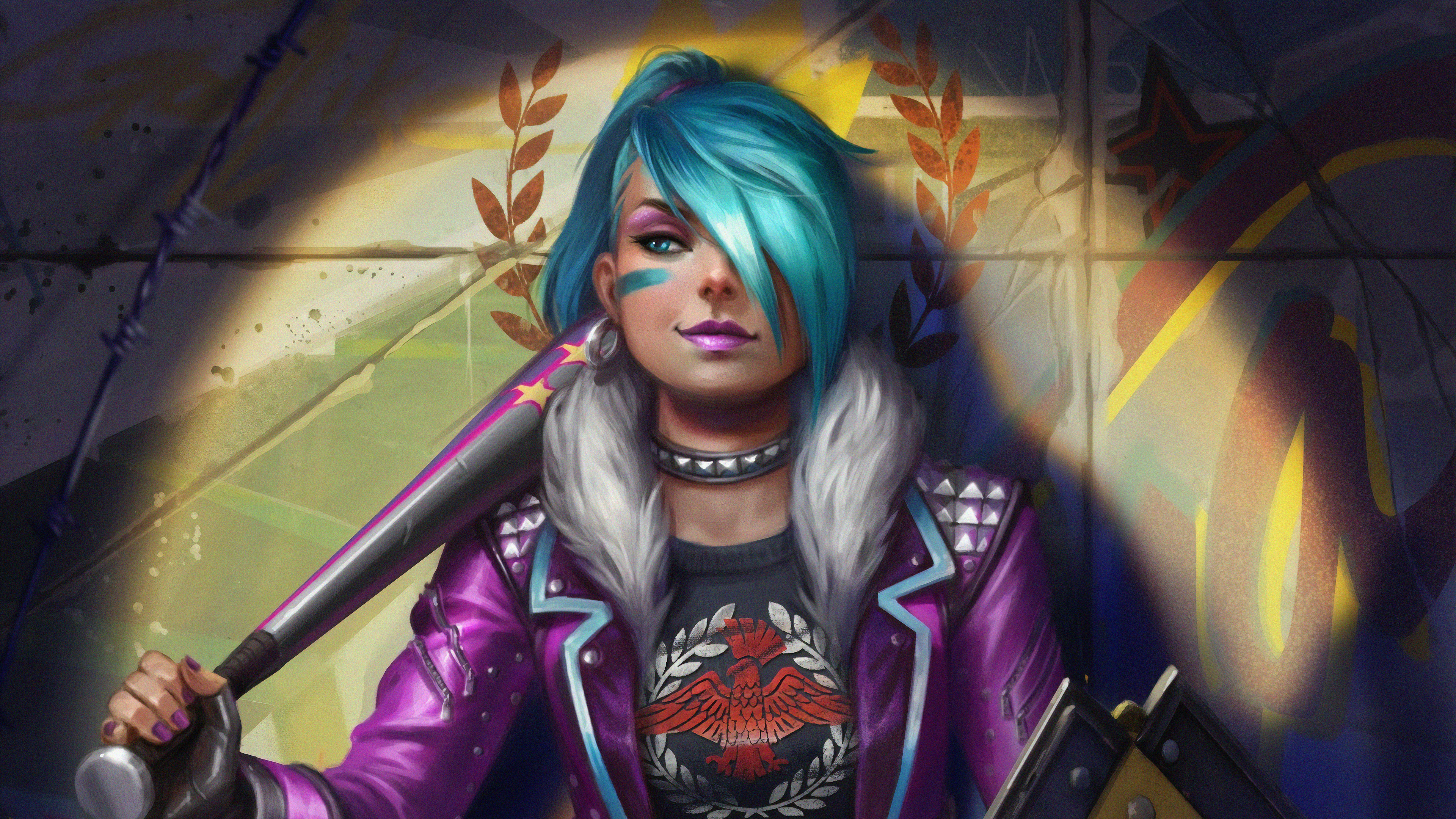 Jinx 4K Art League Of Legends Wallpapers