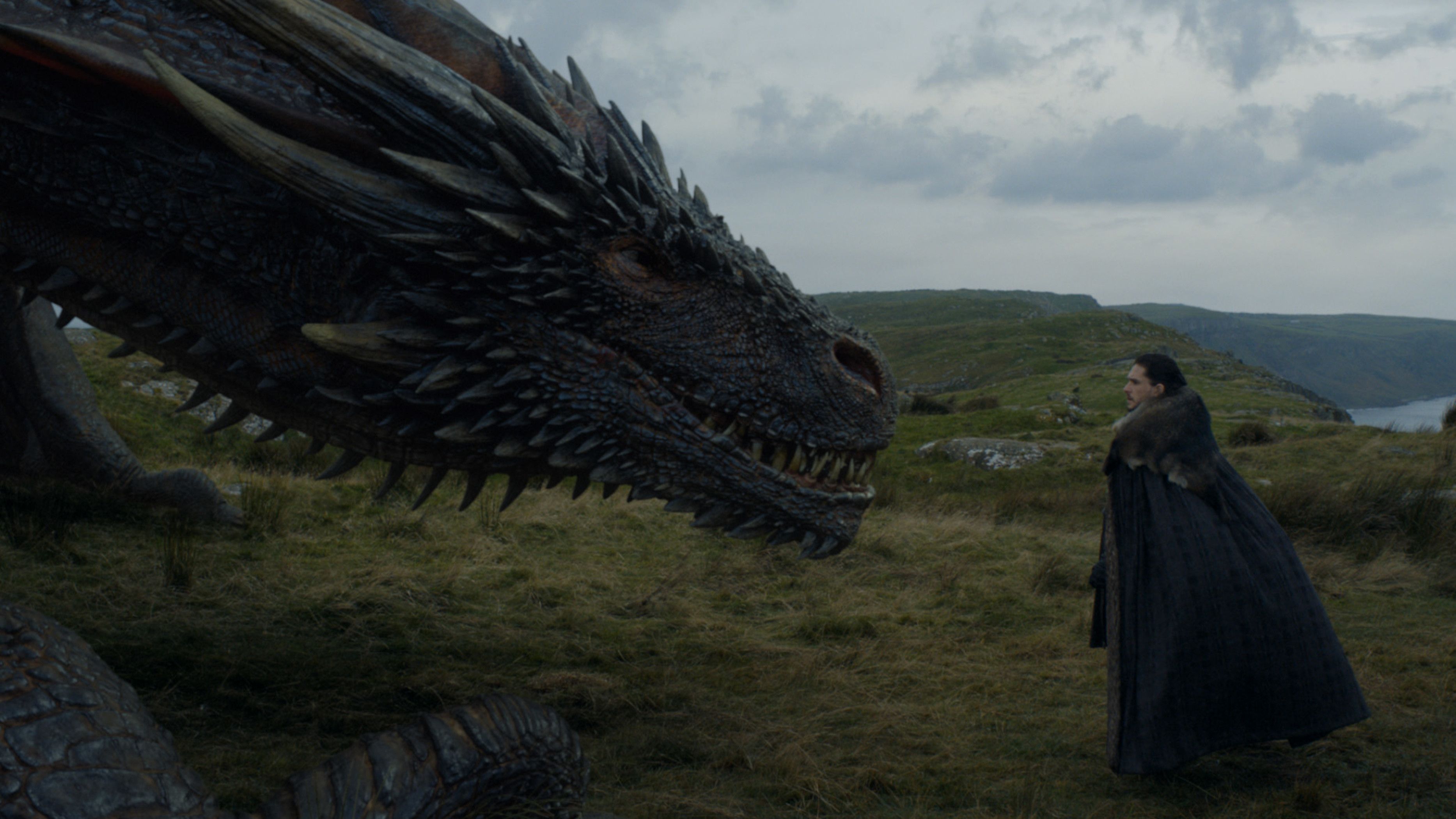 Jon Snow Flying Dragon Image Wallpapers