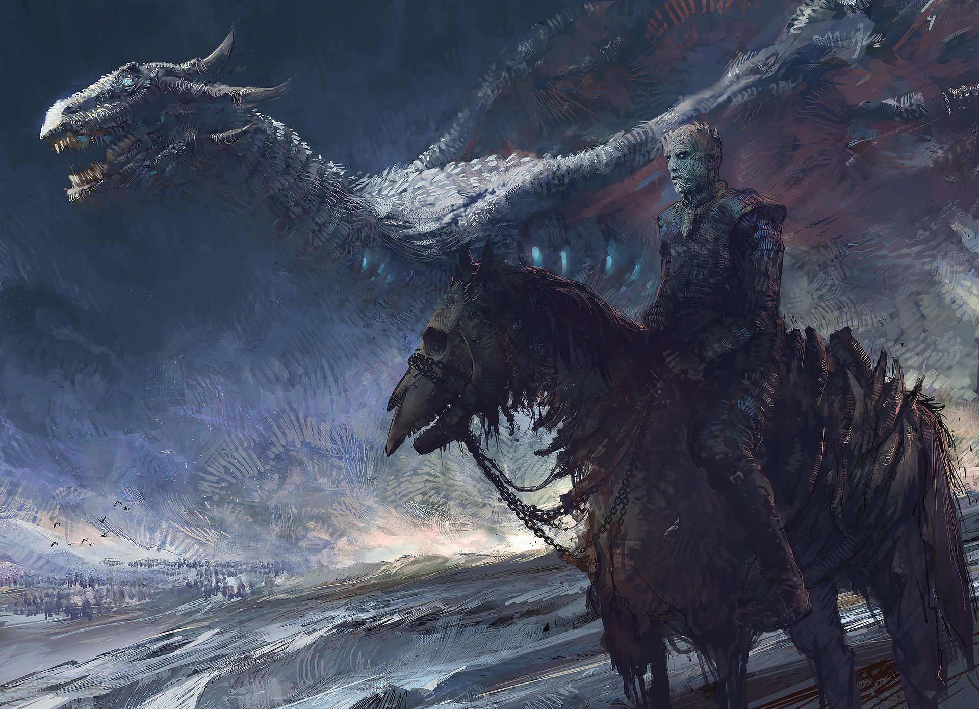 Jon Snow Flying Dragon Image Wallpapers