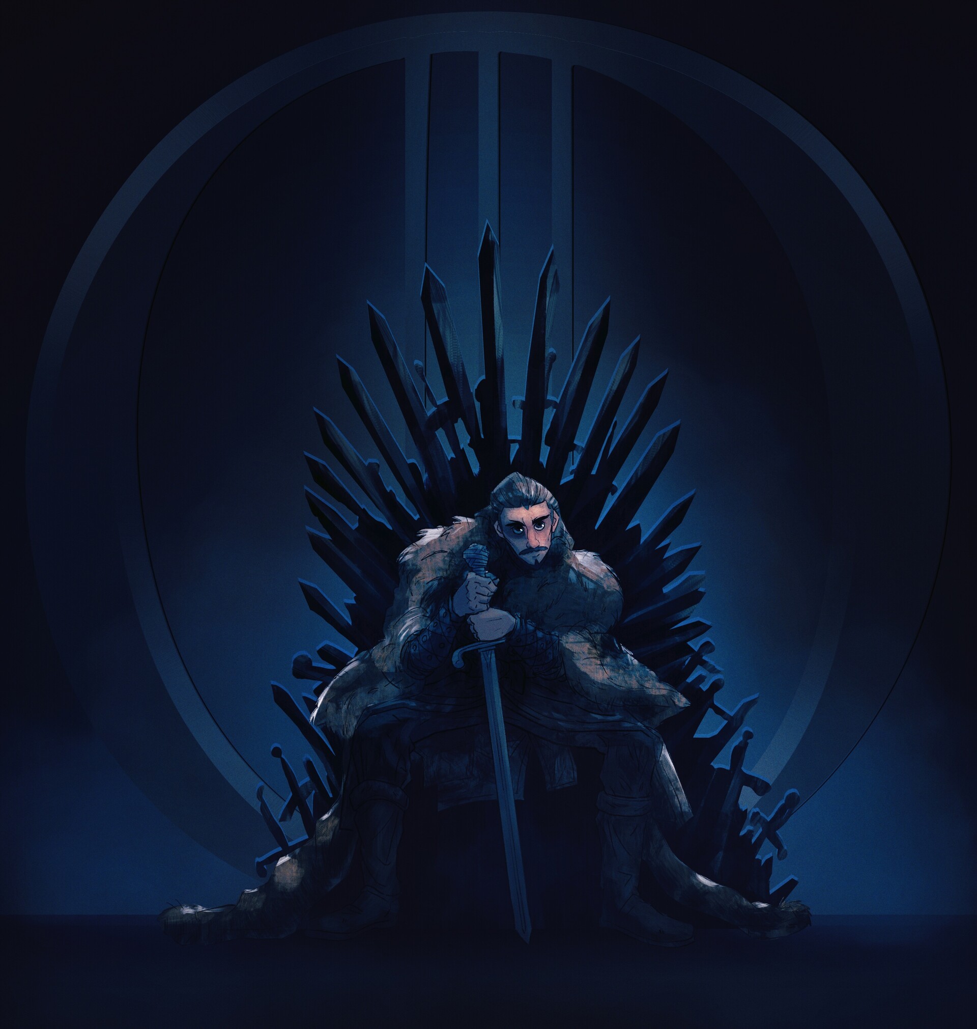 Jon Snow In The Iron Throne Wallpapers