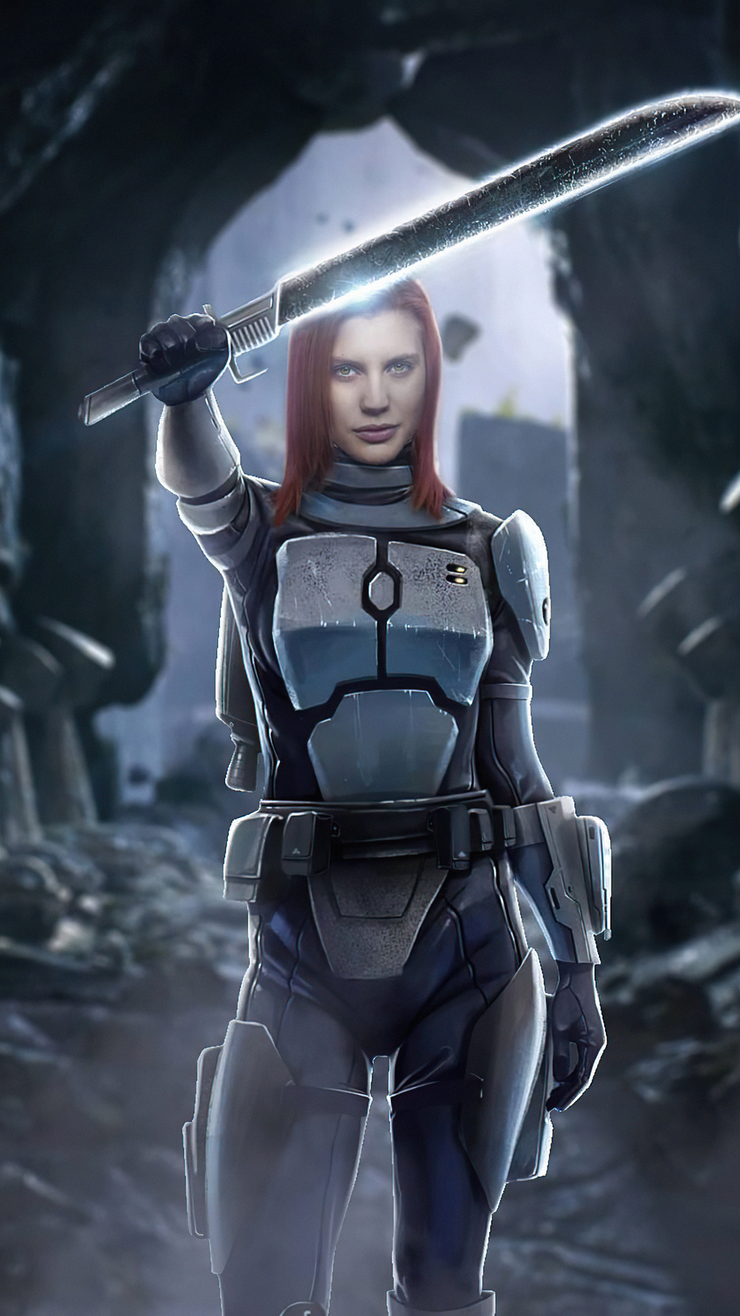 Katee Sackhoff As Bo Katan Kryze Mandalorian Art Wallpapers