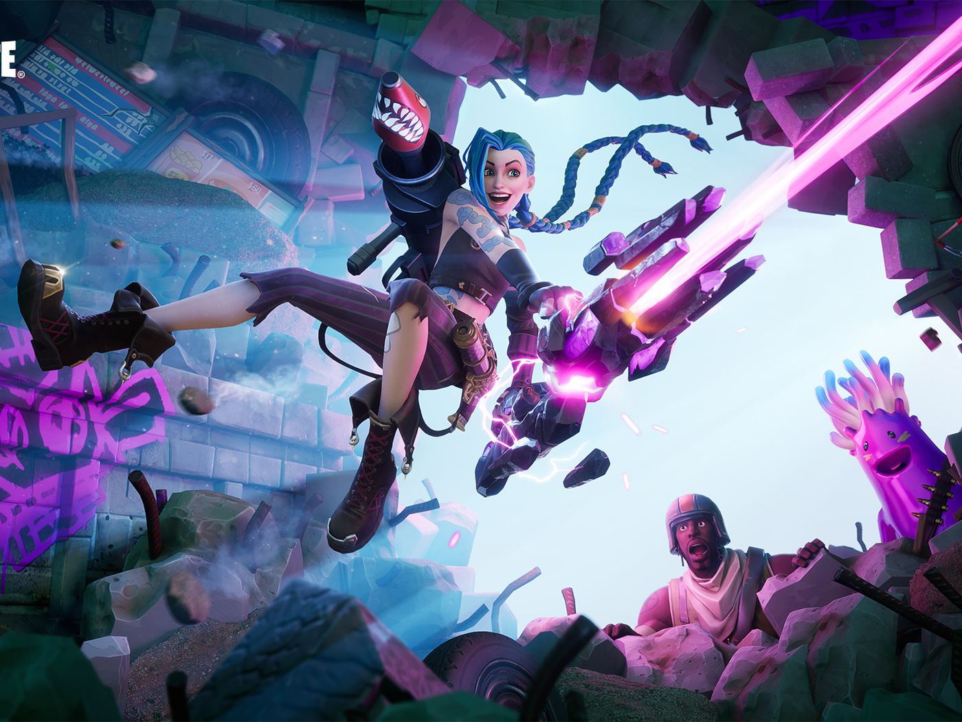 League Of Legends Arcane 4K Jinx Art Wallpapers