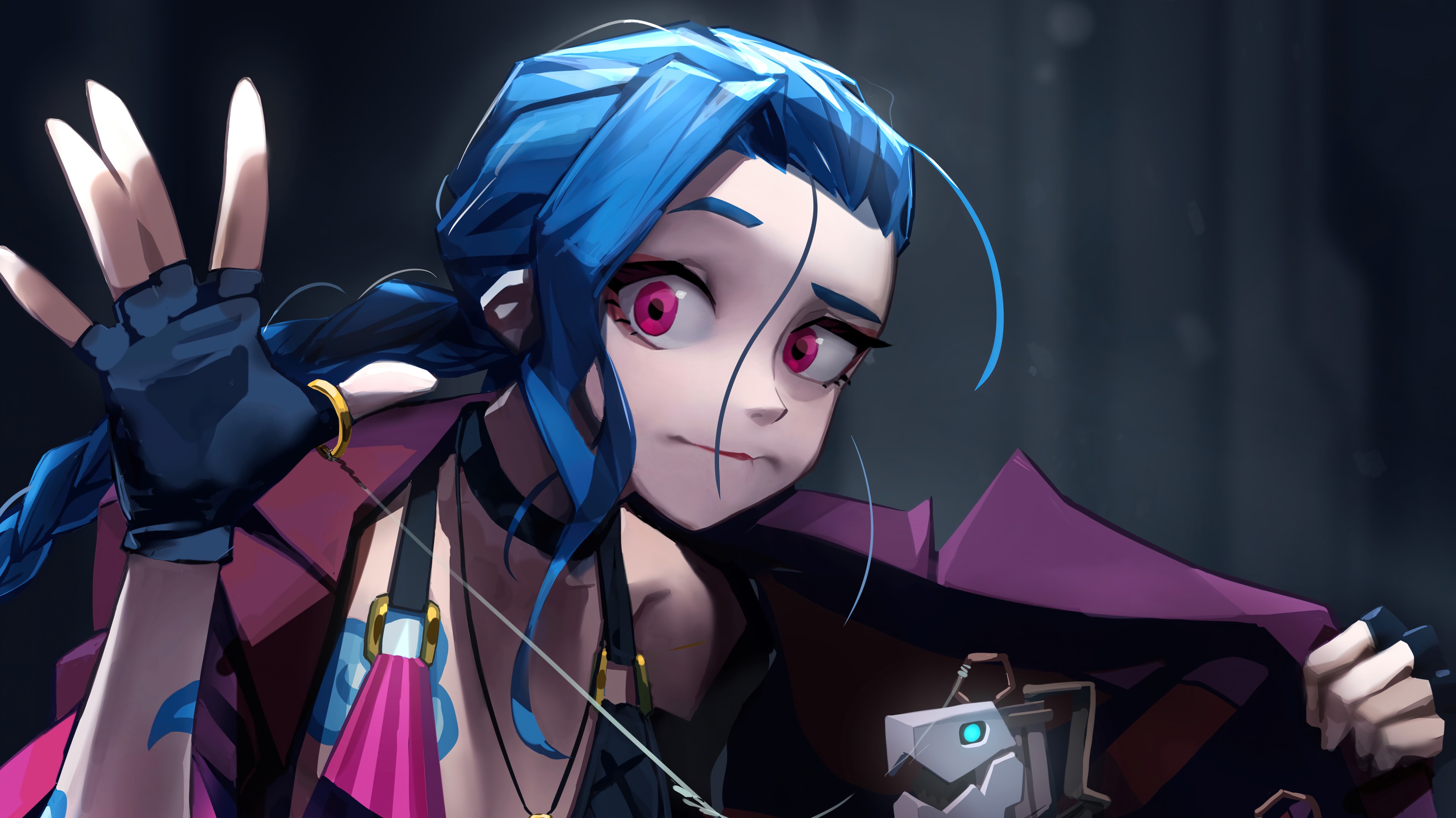 League Of Legends Arcane 4K Jinx Art Wallpapers