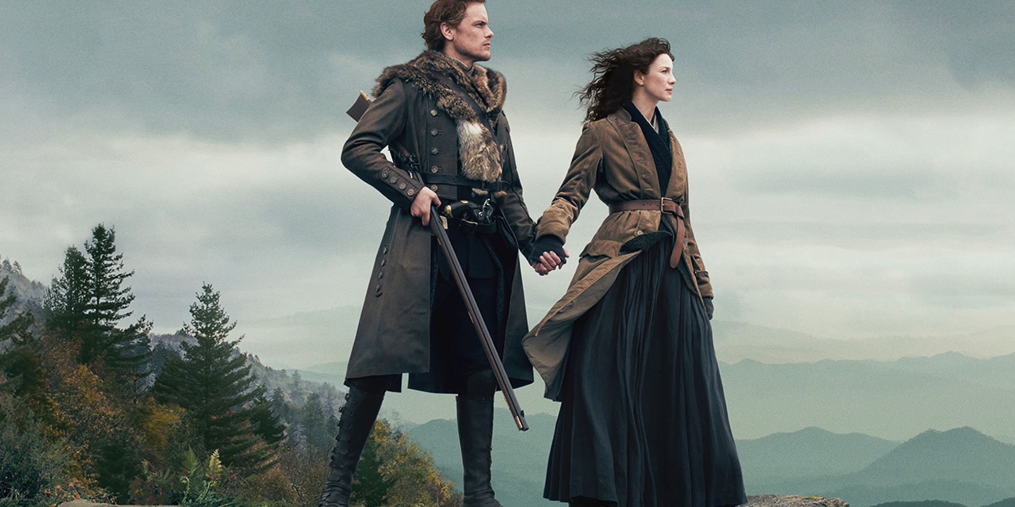 Outlander 2017 Season 3 Caitriona Balfe And Sam Heughan Wallpapers