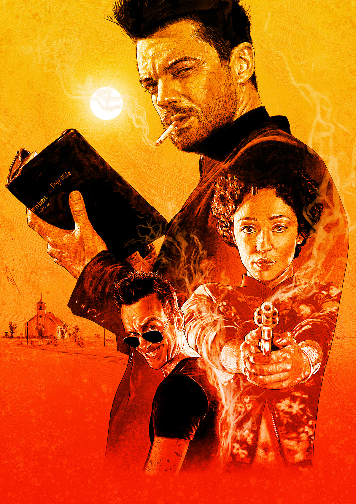 Preacher Tv Show Poster Wallpapers