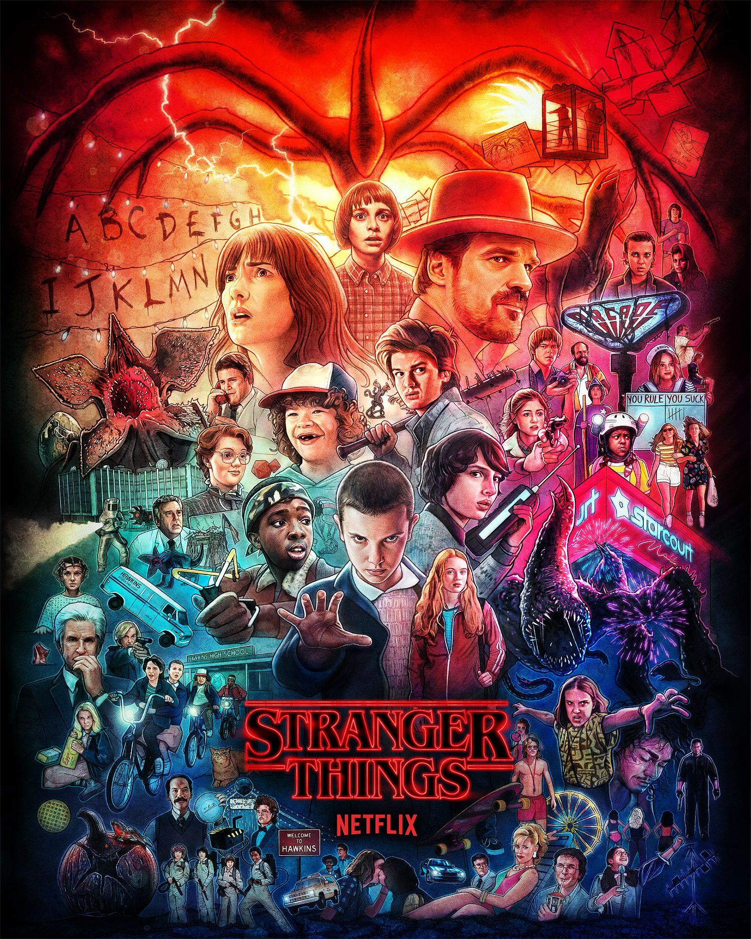 Stranger Things Text Poster Wallpapers