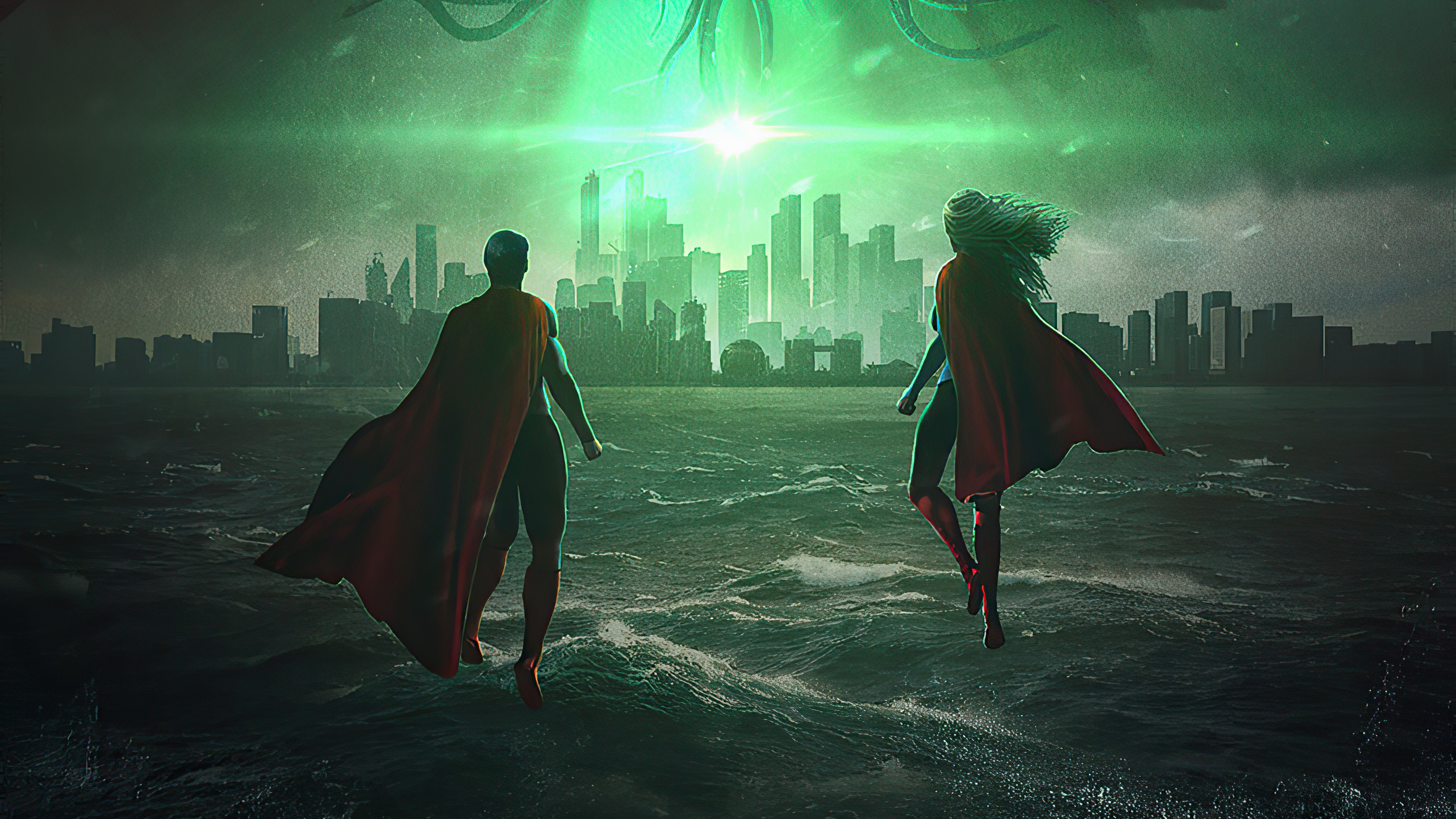 Superman Saving Supergirl Wallpapers