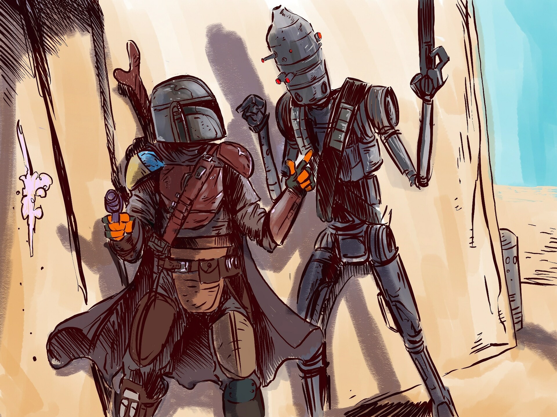 The Mandalorian Character Art Wallpapers