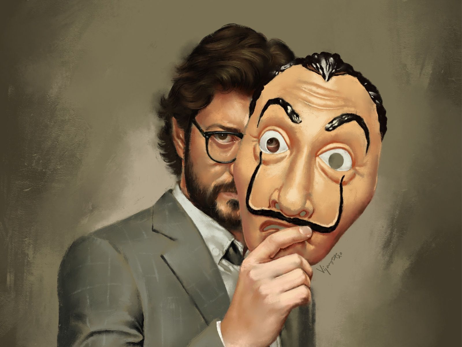 The Professor Mask Money Heist Wallpapers