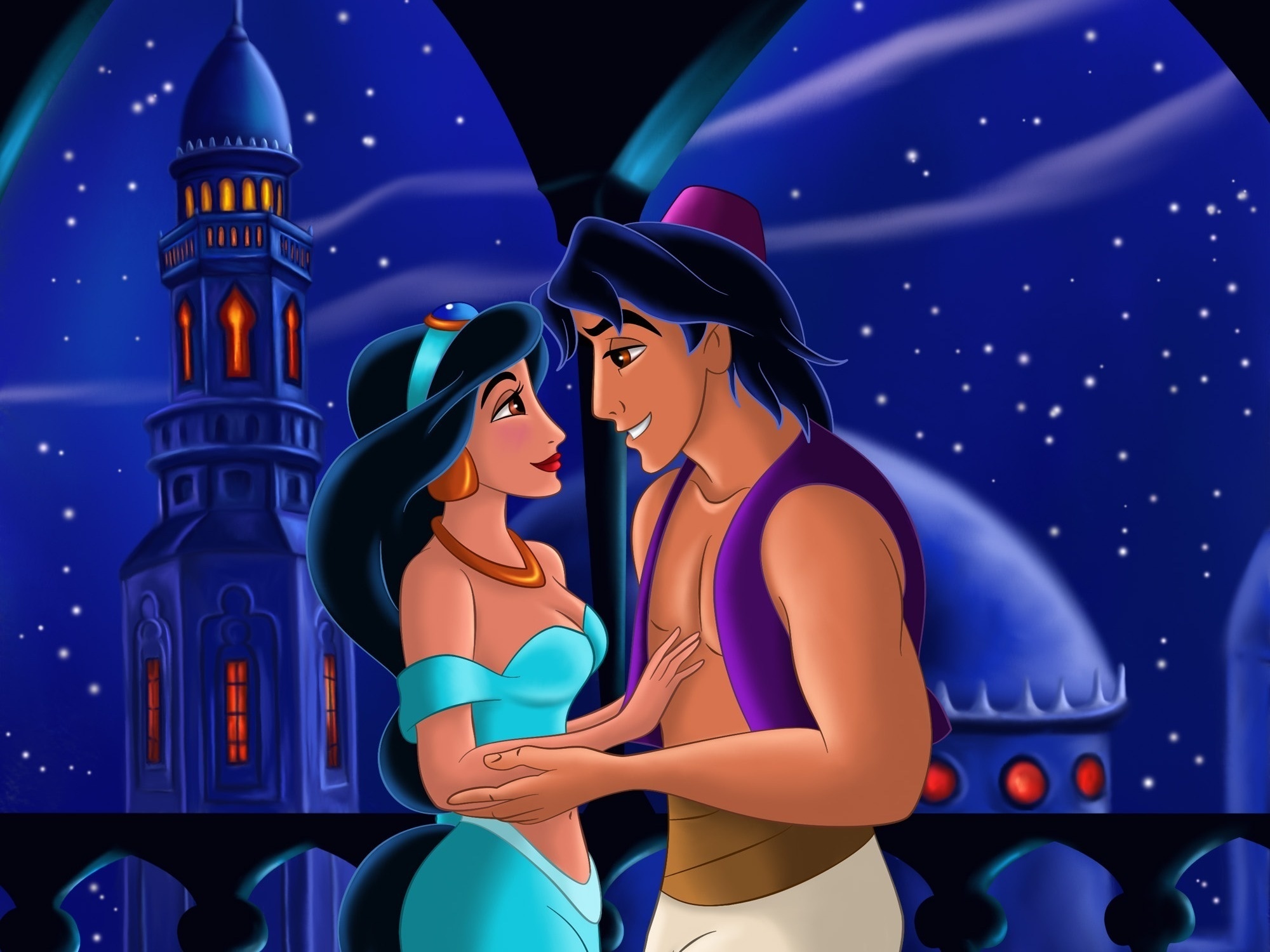 Aladdin And Jasmine In Aladdin Movie Wallpapers