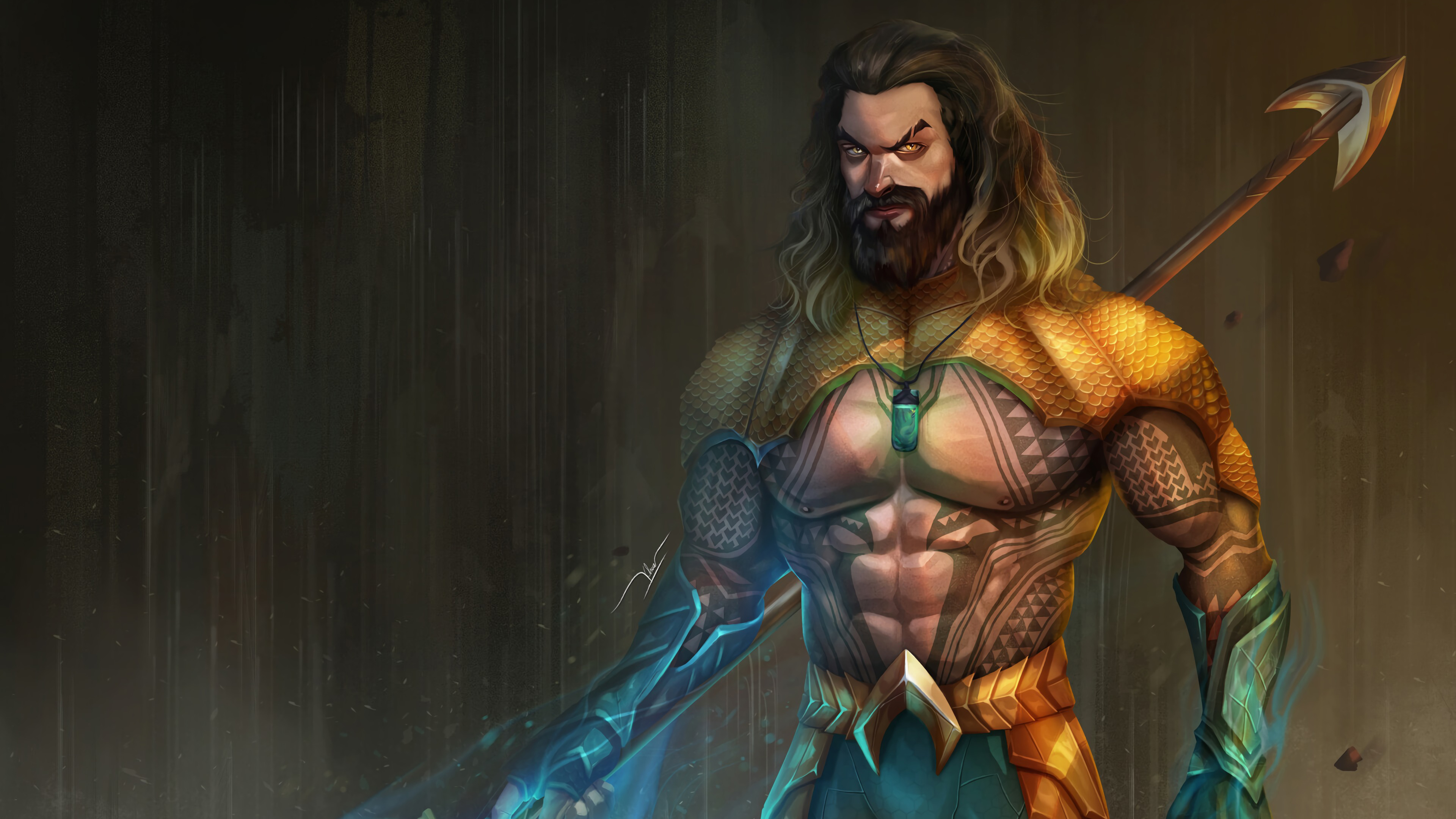 Aquaman Jason Momoa Poster Artwork Wallpapers