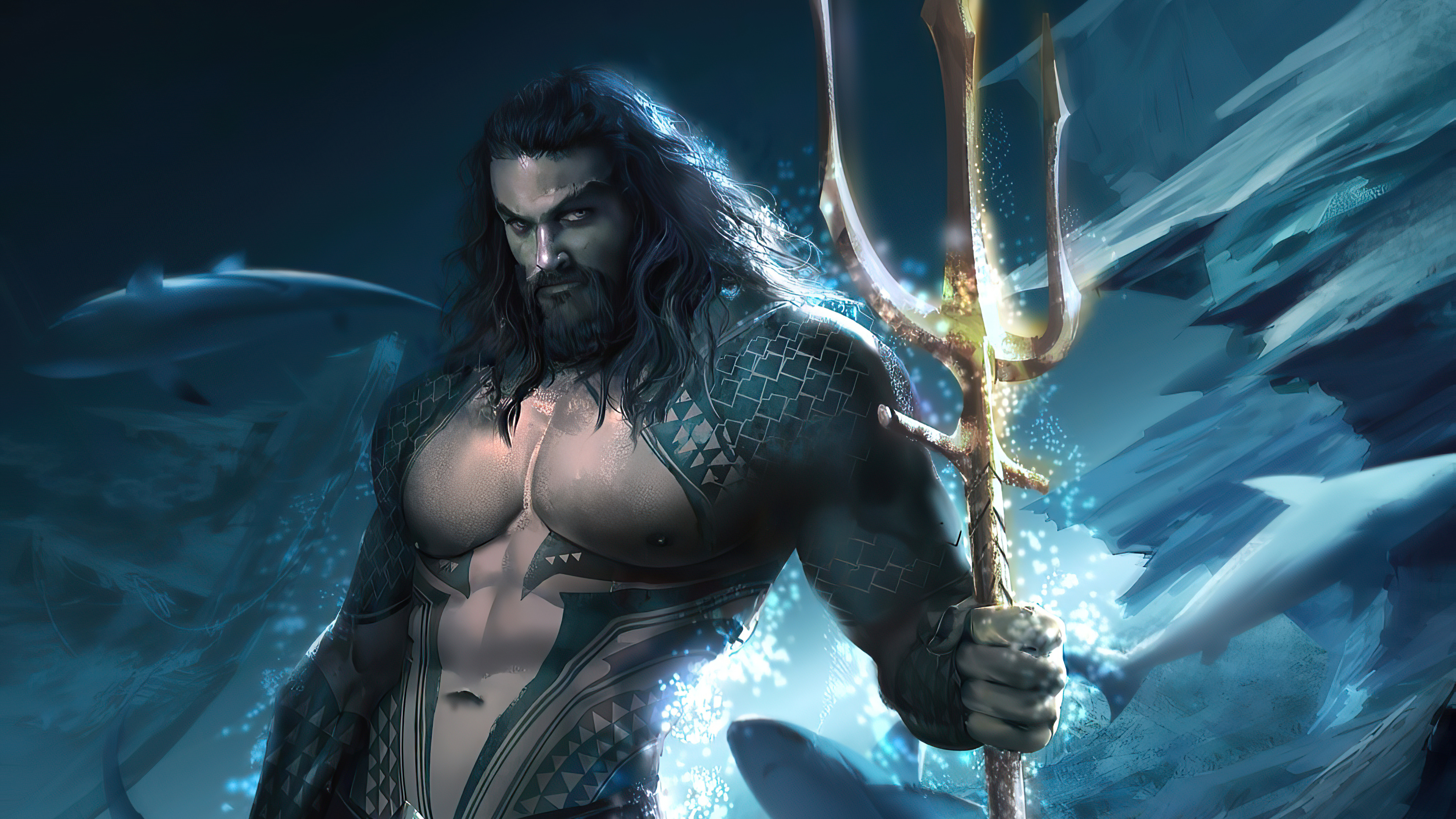 Aquaman Jason Momoa Poster Artwork Wallpapers