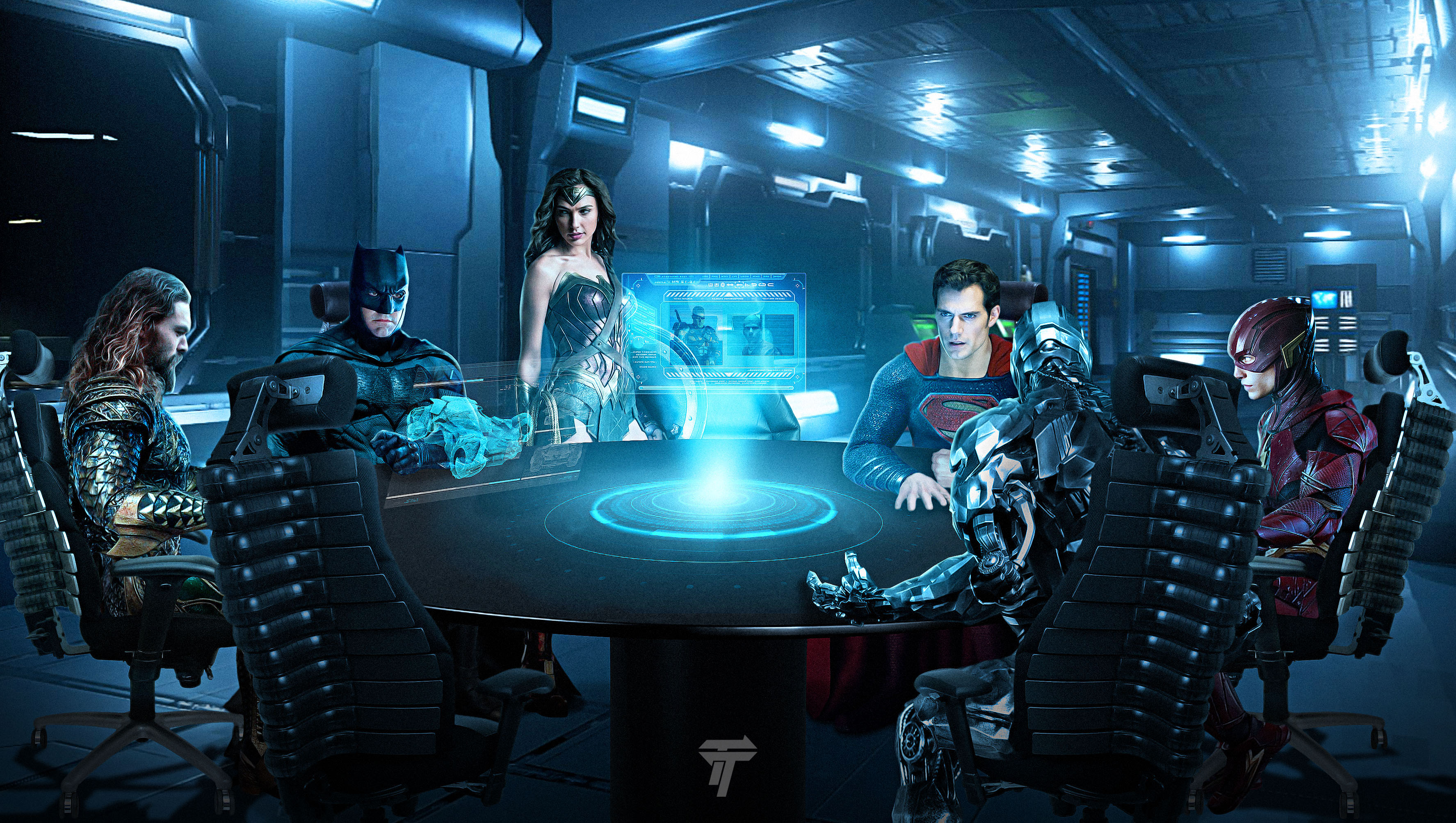 Arthur Curry Bruce Wayne In Justice League Wallpapers