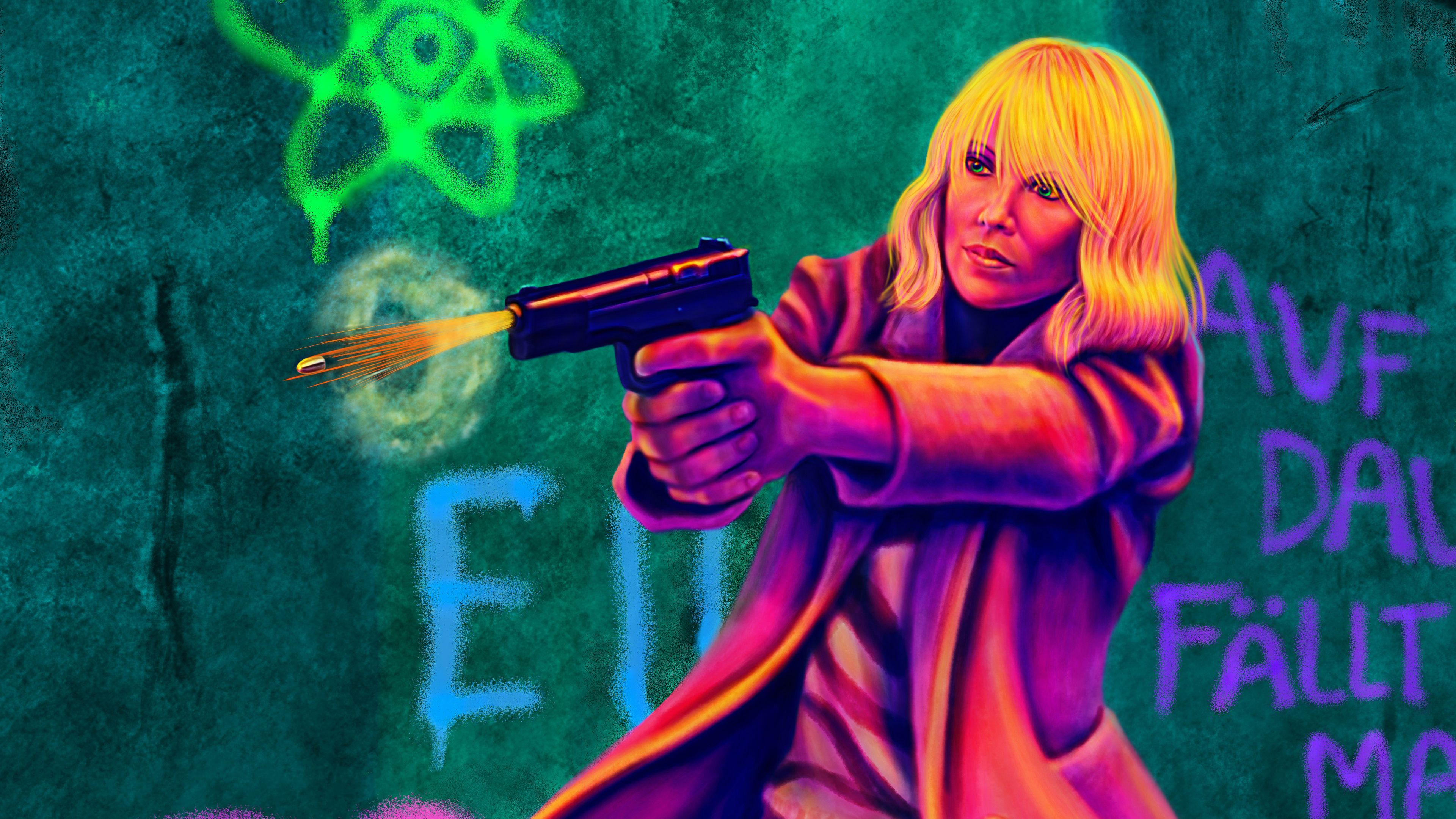 Atomic Blonde Bullet Rain Wallpapers