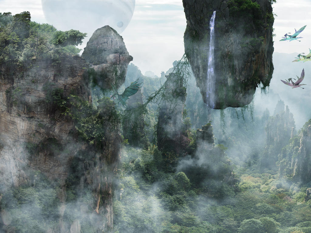 Avatar Floating  Mountains Wallpapers