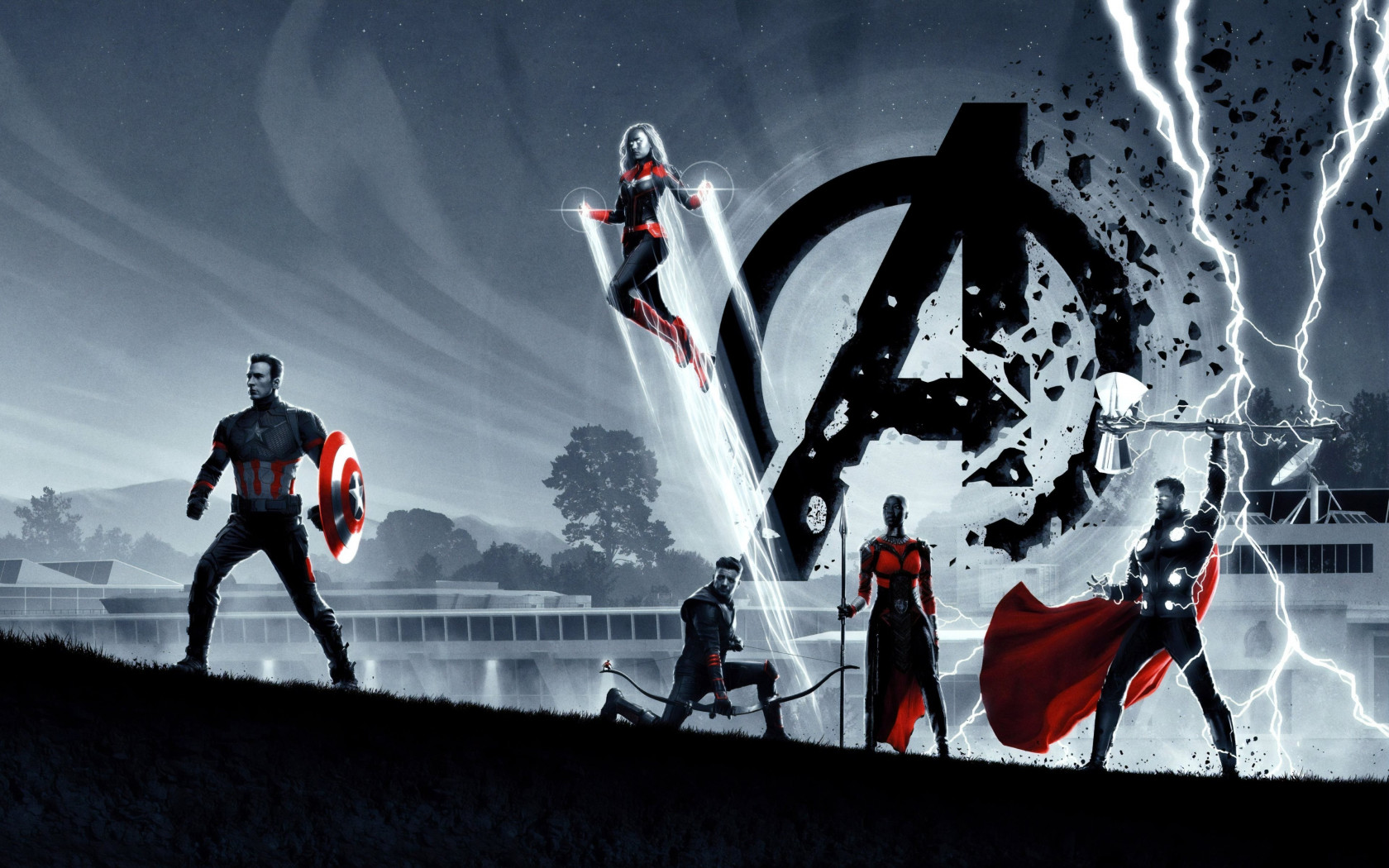 Avengers Endgame 5K Retro Poster Wallpapers