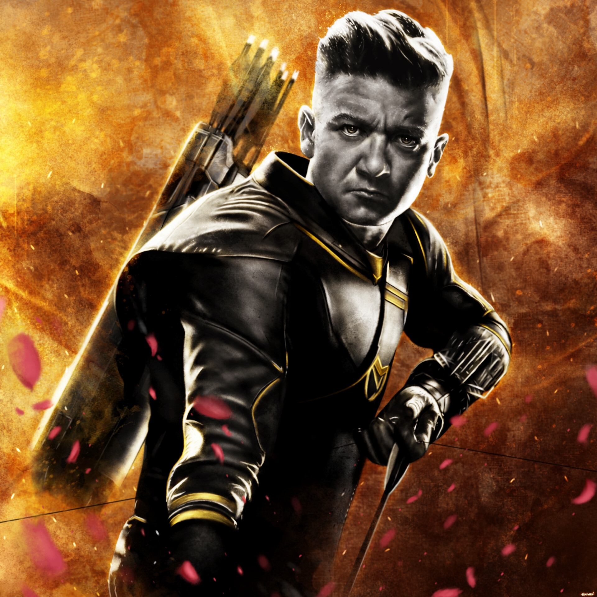 Avengers Endgame Jeremy Renner As Ronin Artwork Wallpapers