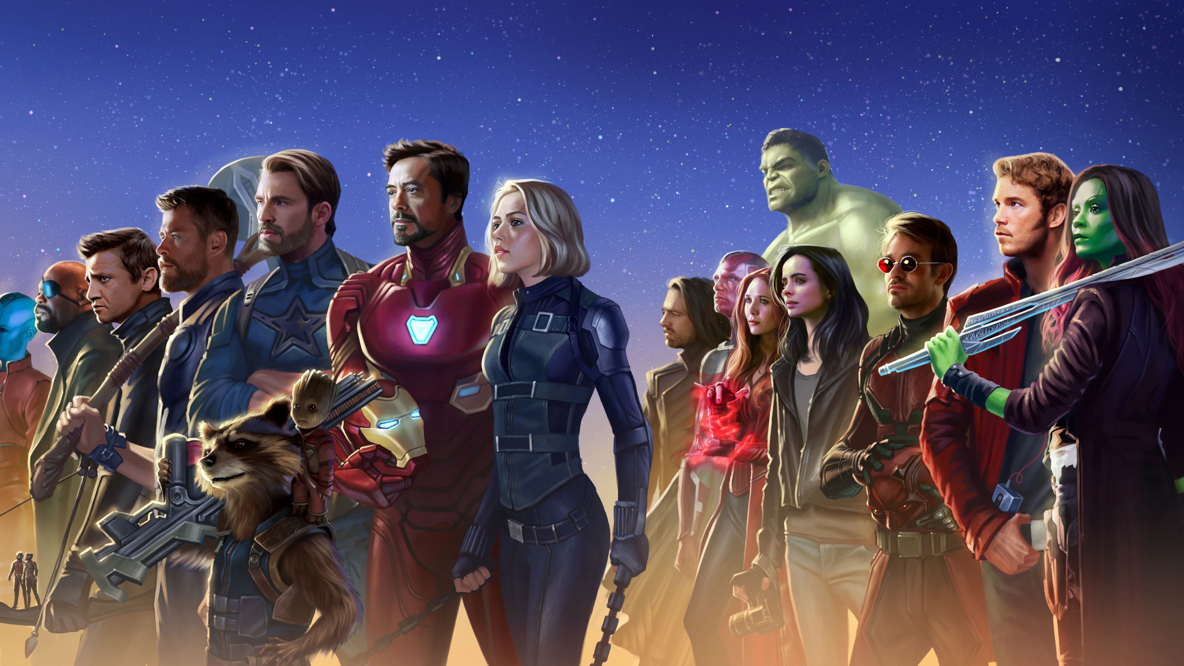 Avengers Infinity War 2018 All Characters Fan Poster Wallpapers