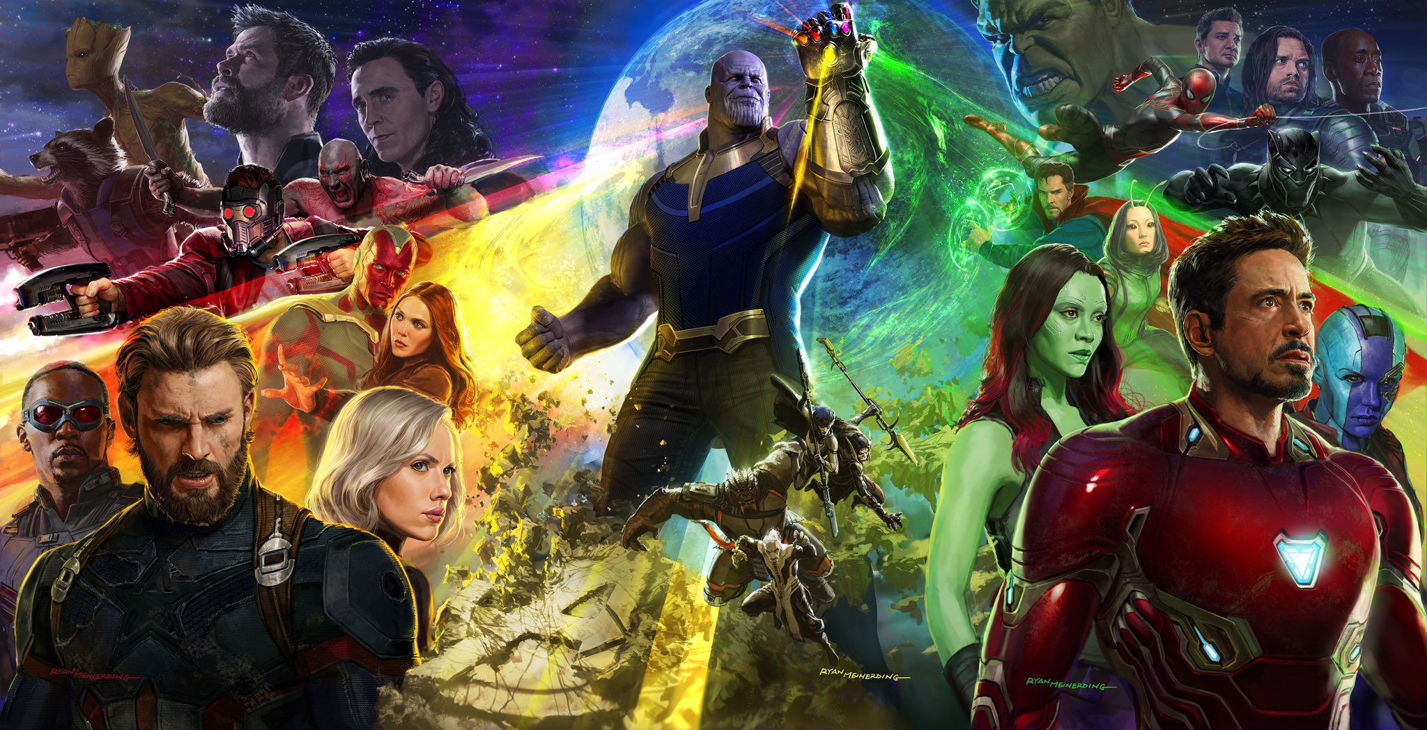 Avengers Infinity War All Superhero And Villain Poster Artwork Wallpapers