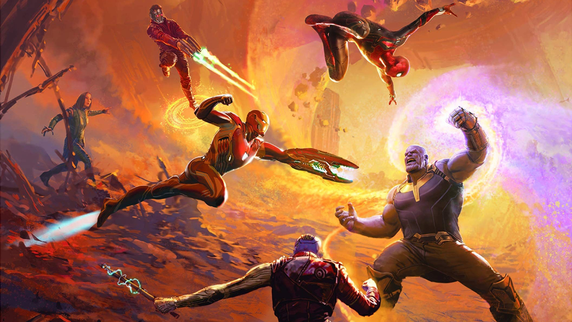 Avengers Infinity War Team Digital Art Wallpapers