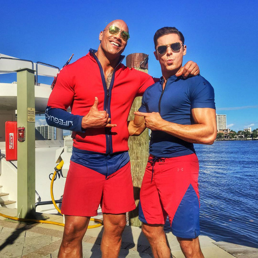 Baywatch Zac Efron Dwayne Johnson And Kelly Rohrbach Wallpapers