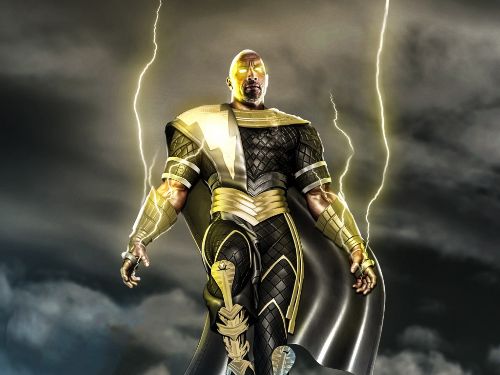 Black Adam As Dwayne Johnson Cool Art Wallpapers