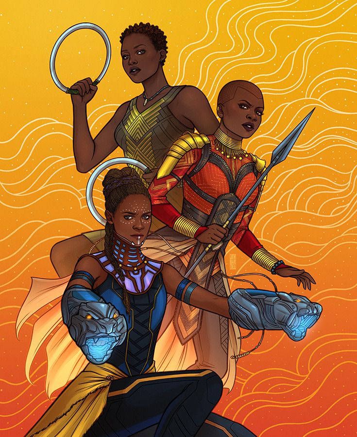 Black Panther, Okoye And Nakia Wallpapers