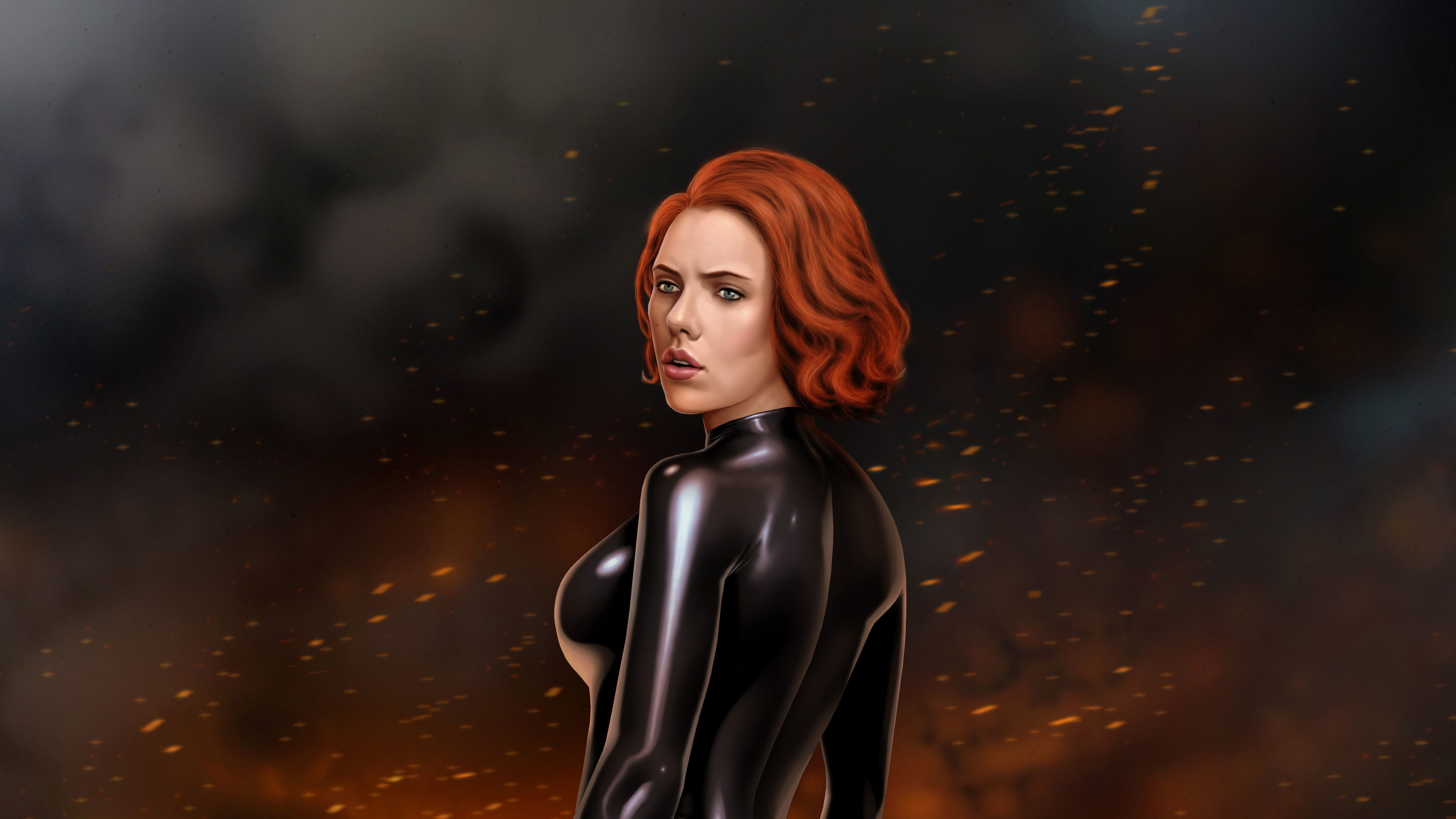 Black Widow Digital Art Wallpapers