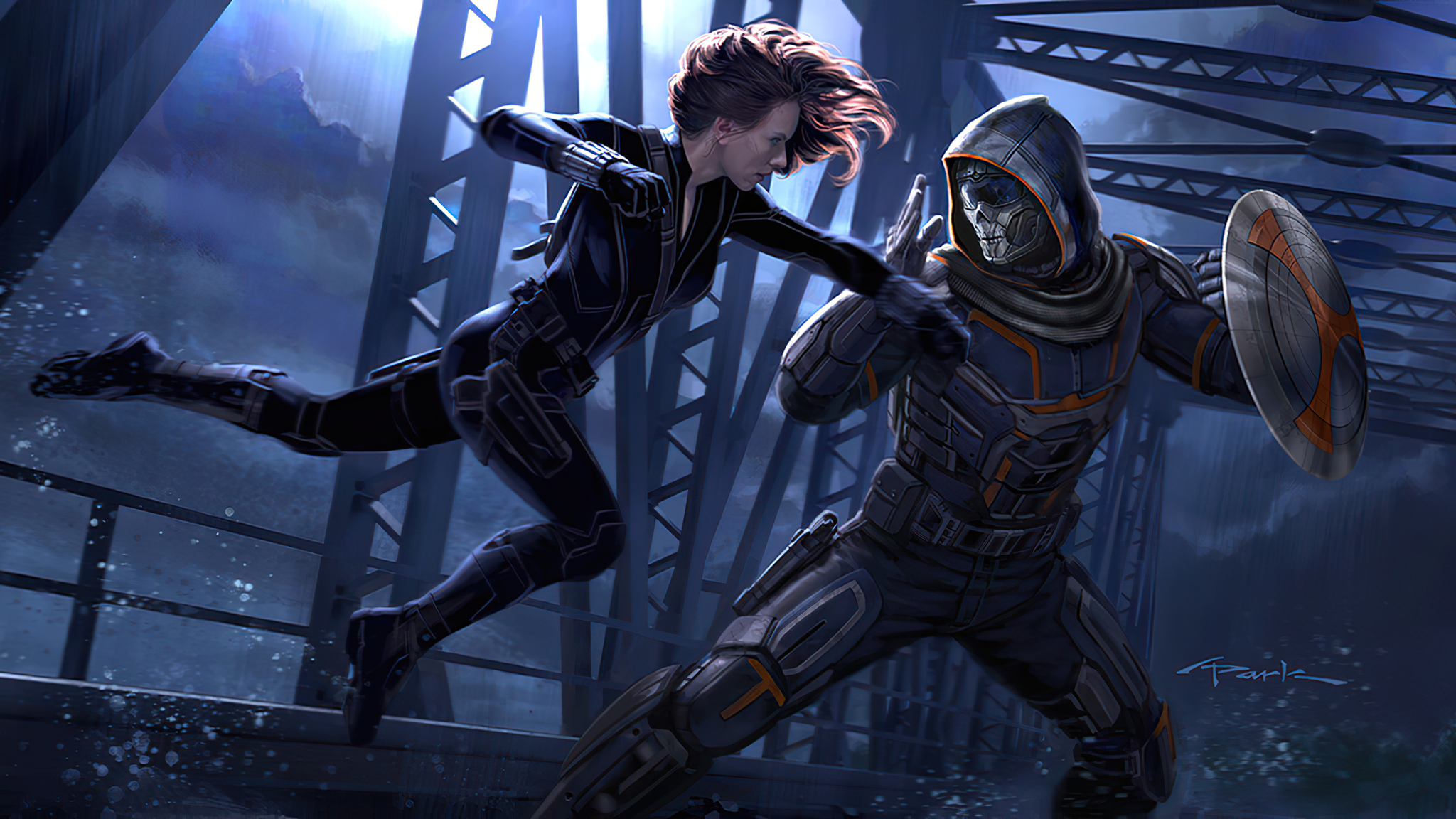 Black Widow Vs Taskmaster Poster Wallpapers