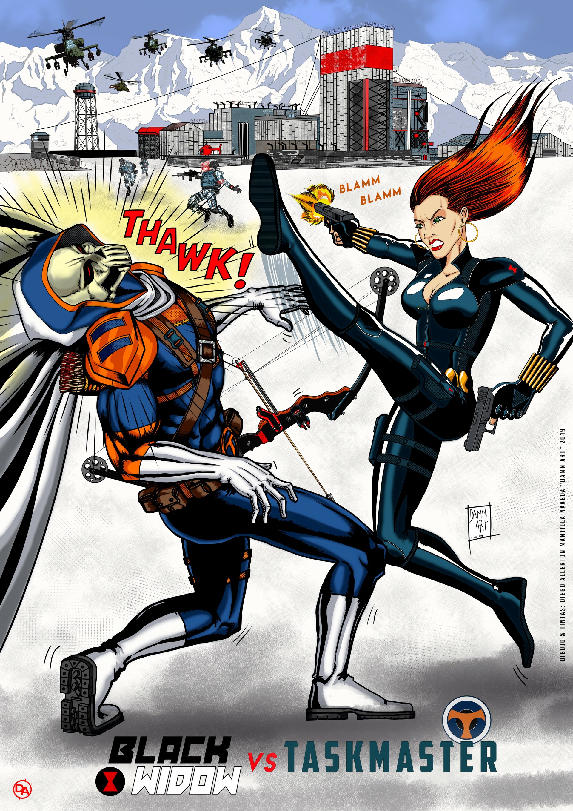 Black Widow Vs Taskmaster Poster Wallpapers