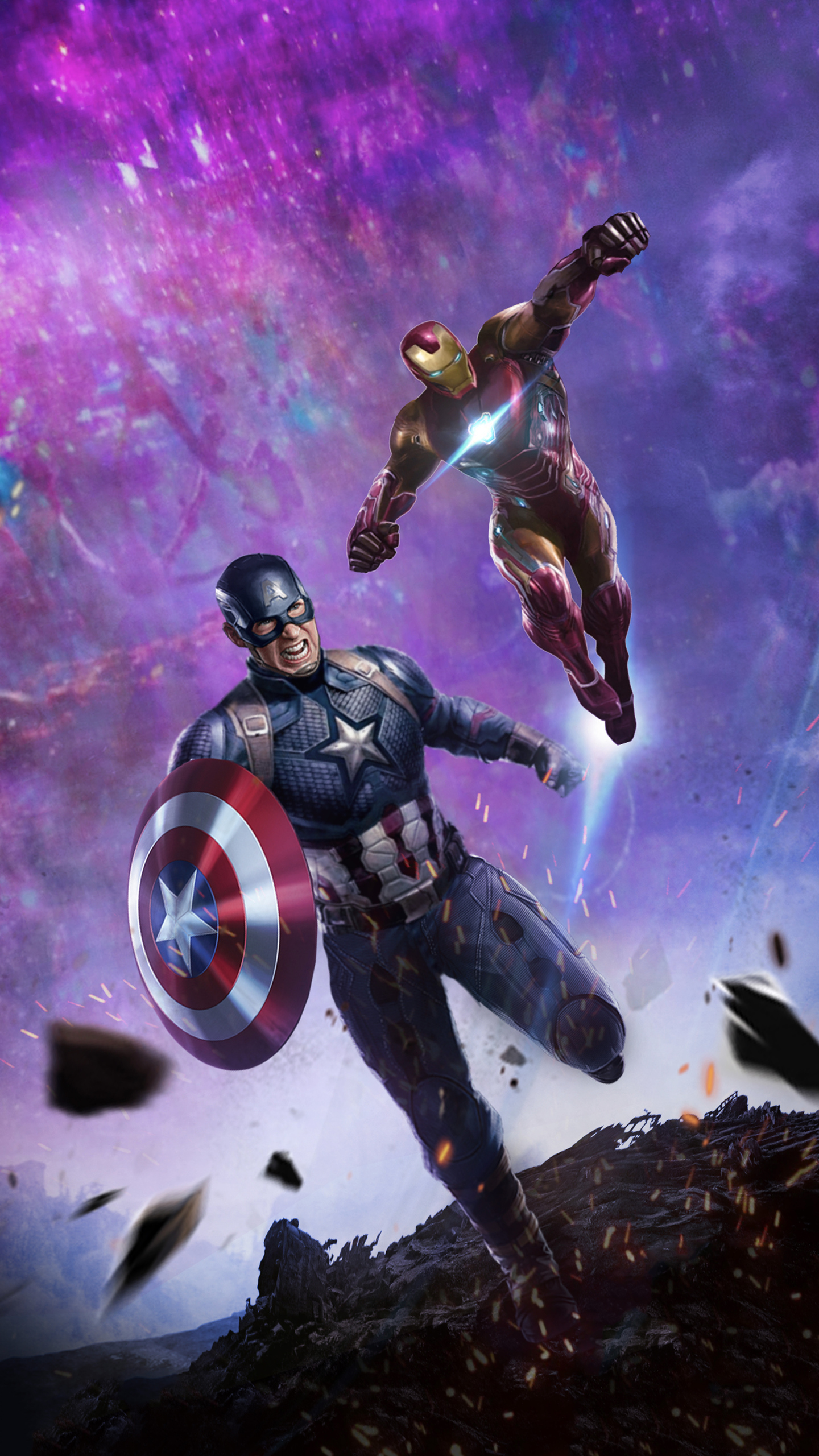 Captain America And Iron Man Avengers Endgame Wallpapers