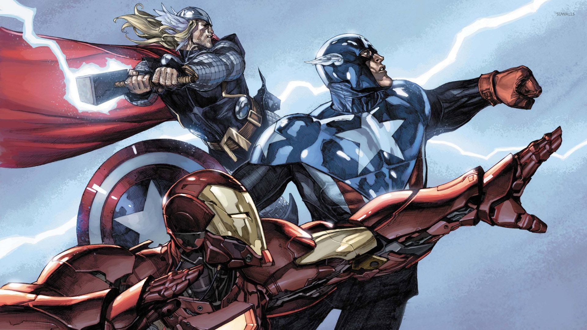 Captain America Iron Man Thor Avengers Wallpapers