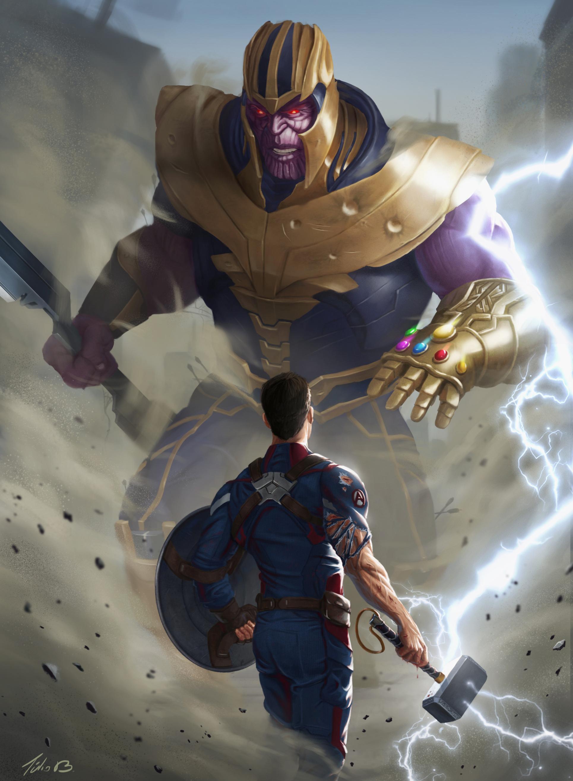 Captain America Vs Captain America Avengers Endgame Art Wallpapers