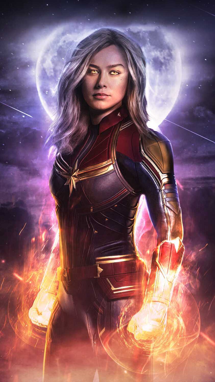 Captain Marvel In Costume Image Wallpapers