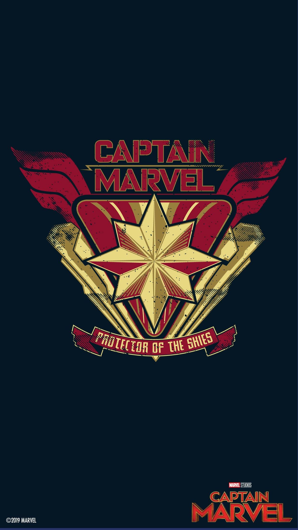 Captain Marvel Logo 4K Wallpapers