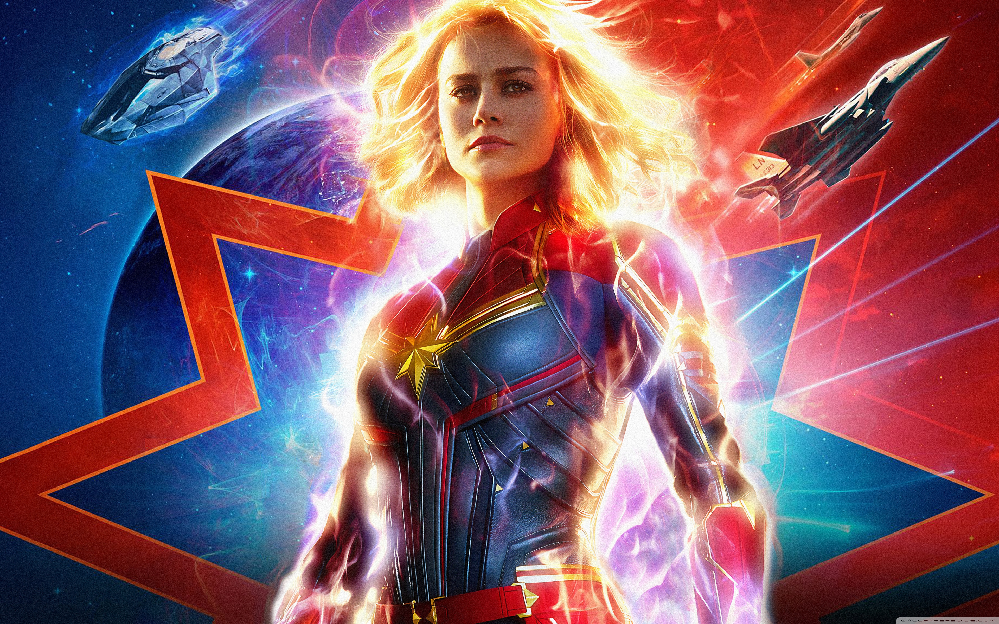 Captain Marvel Logo 4K Wallpapers