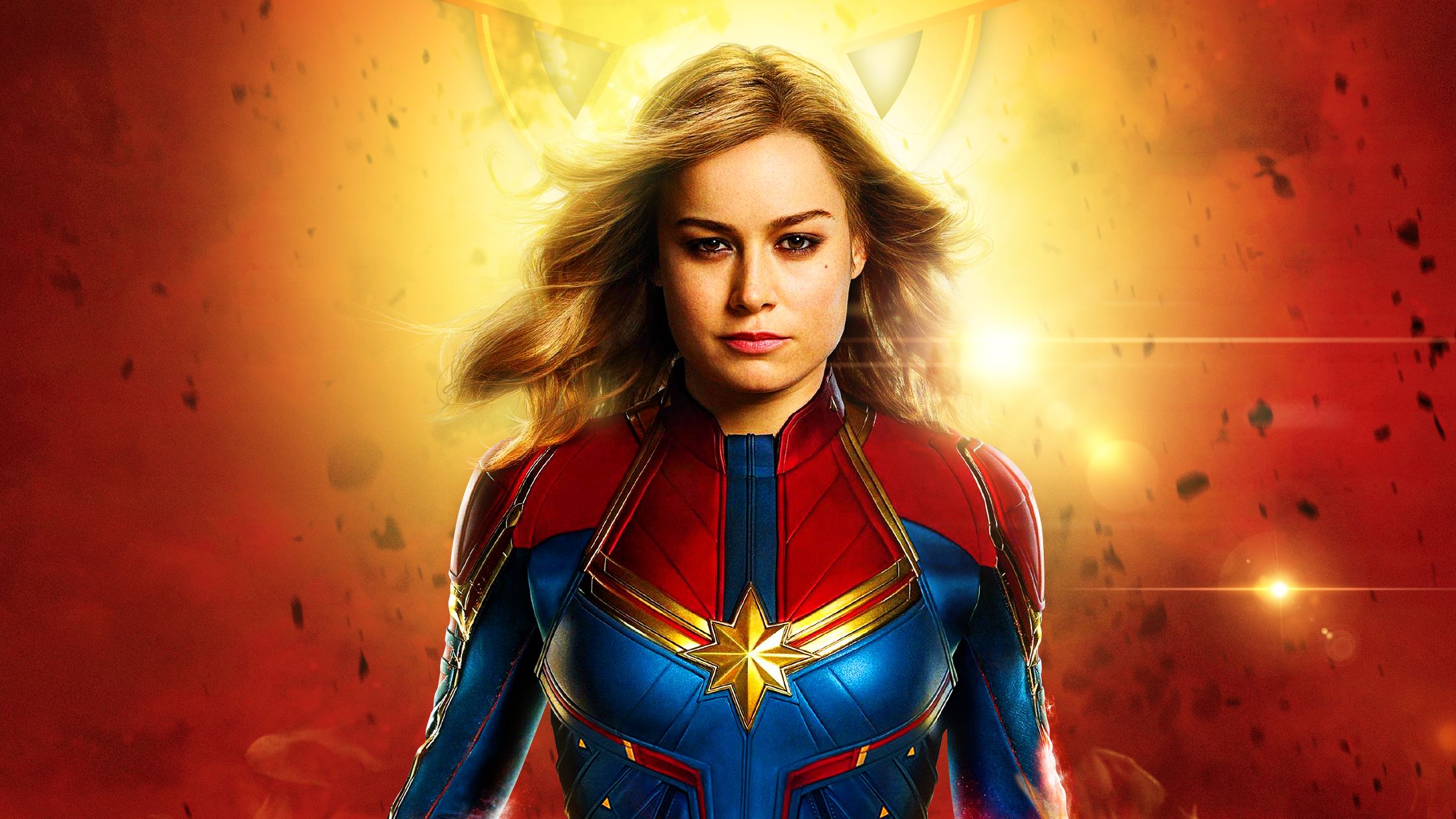 Captain Marvel Logo 4K Wallpapers