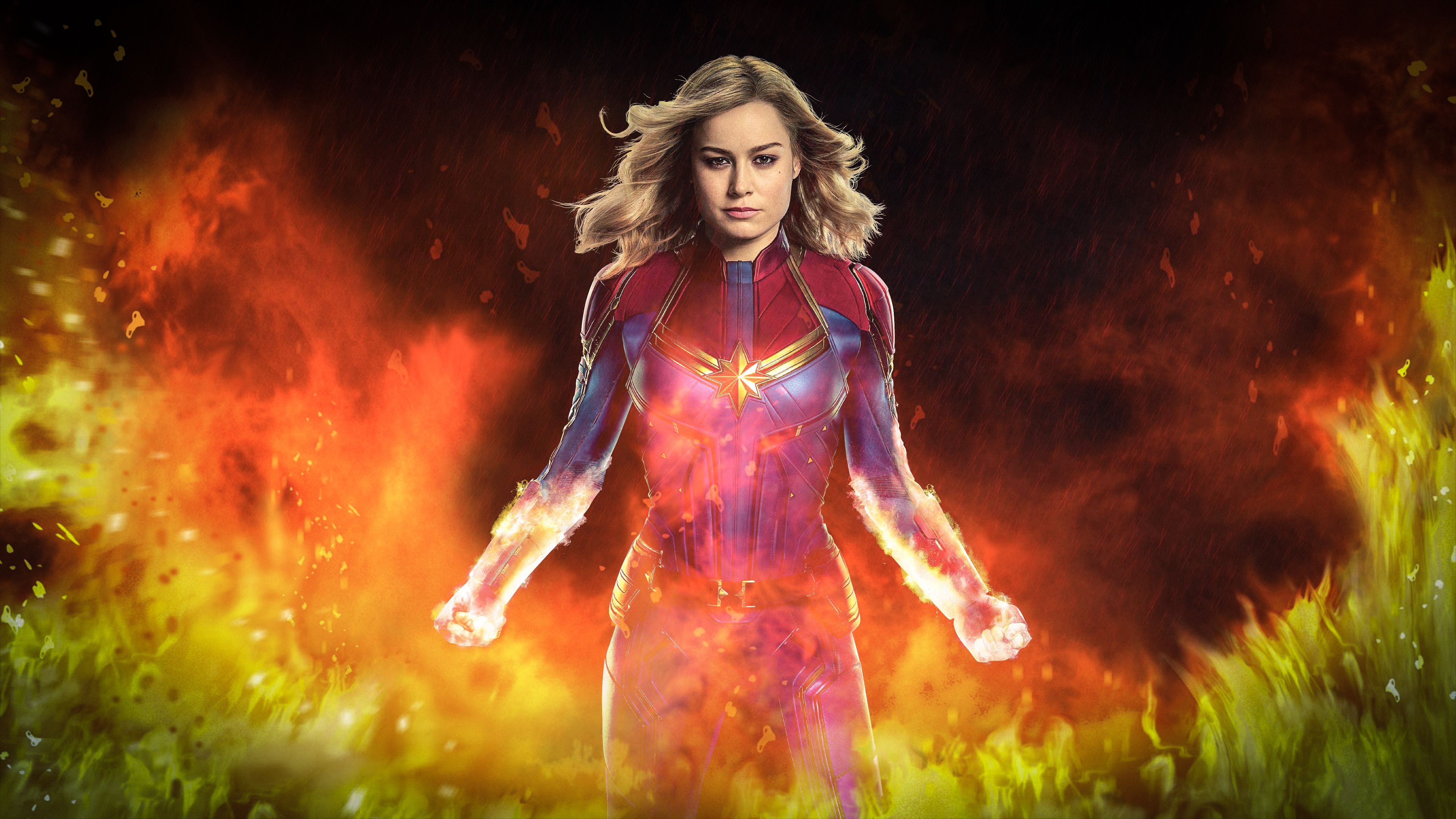 Captain Marvel Logo 4K Wallpapers