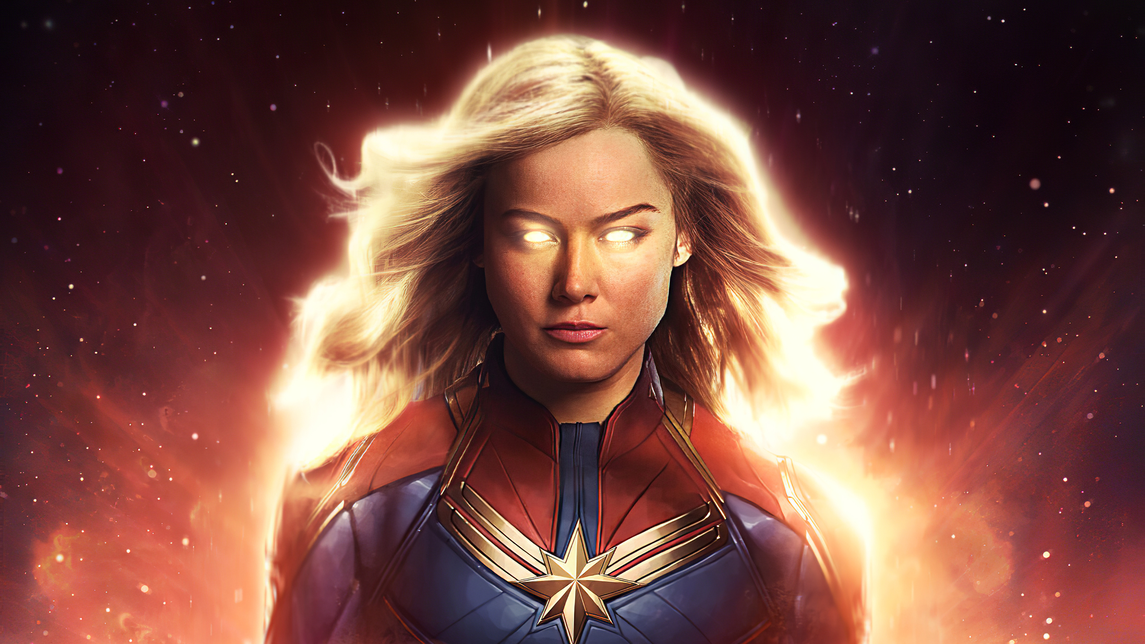 Captain Marvel Logo 4K Wallpapers