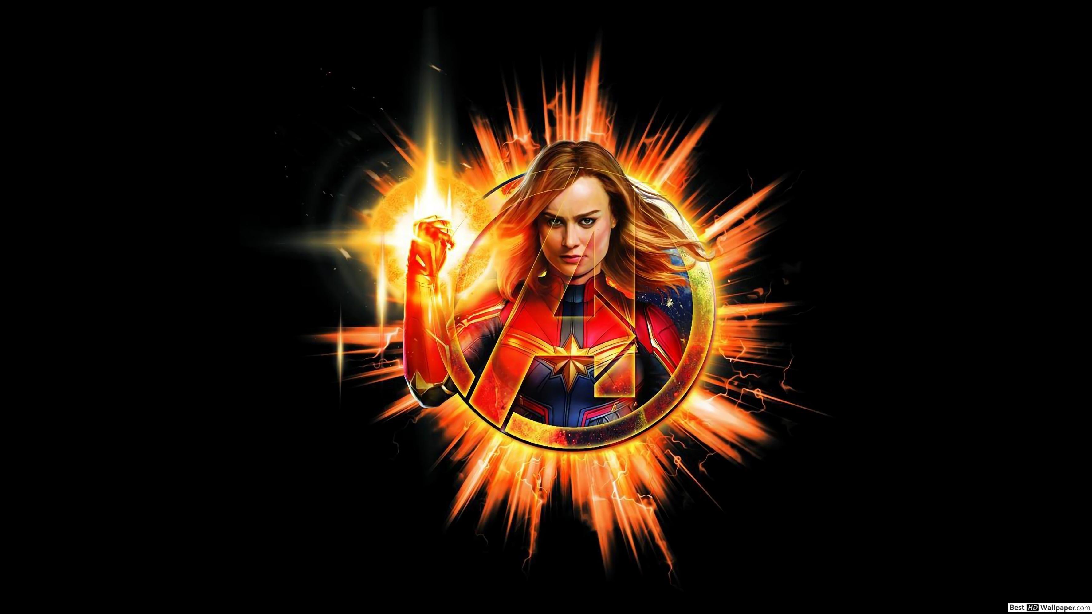 Captain Marvel Logo 4K Wallpapers