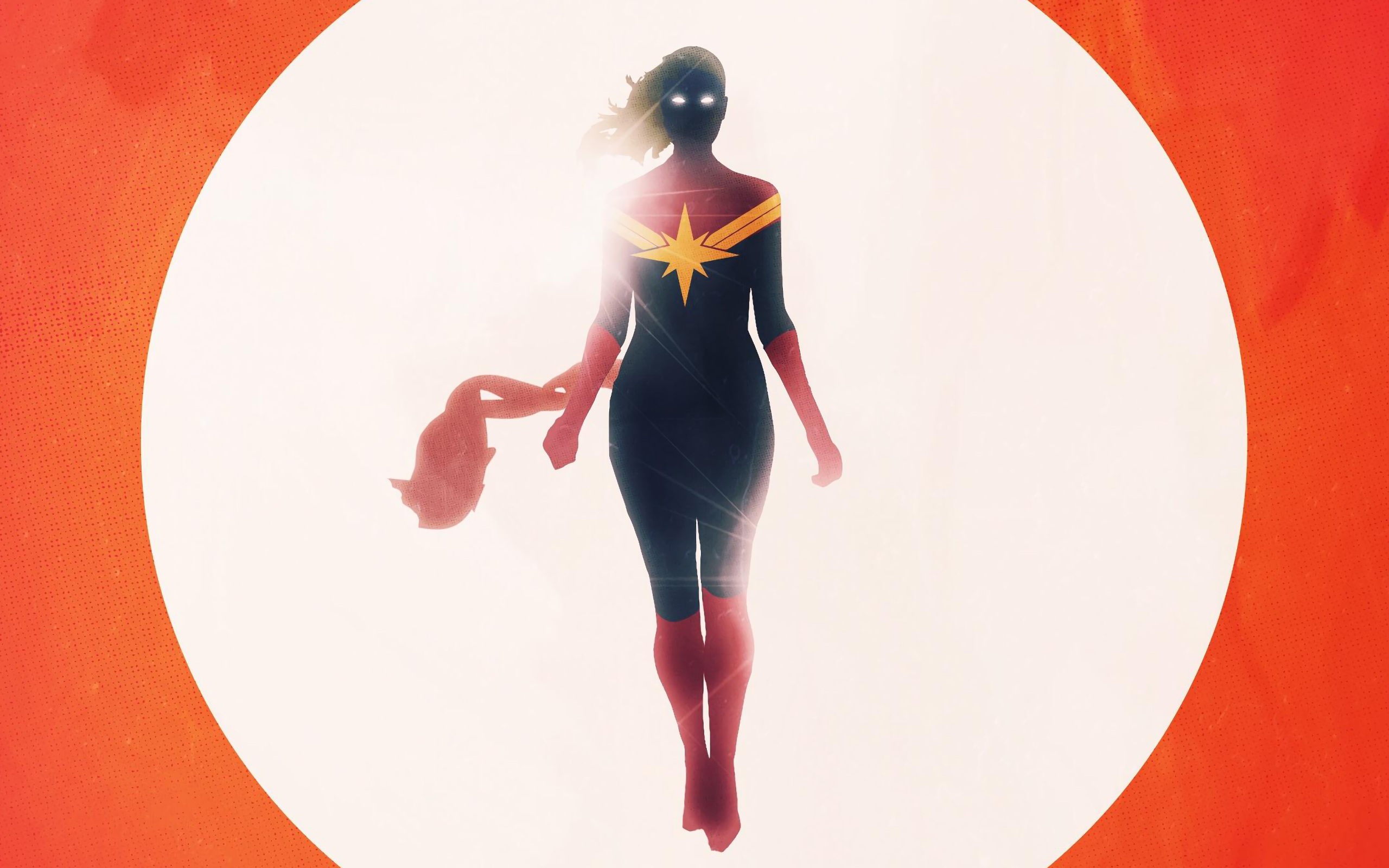 Captain Marvel Logo 4K Wallpapers