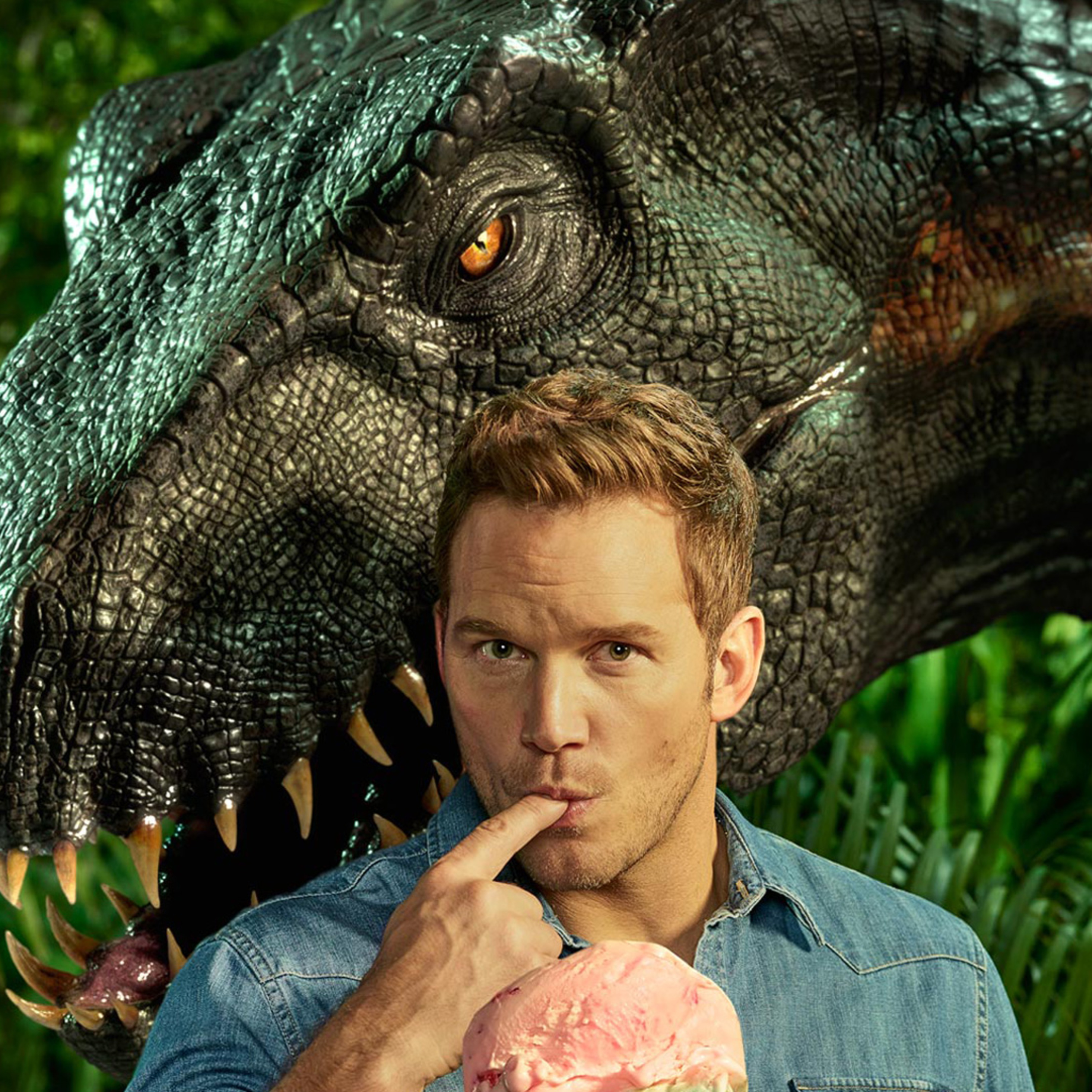 Chris Pratt And Little Raptor Jurassic World Wallpapers