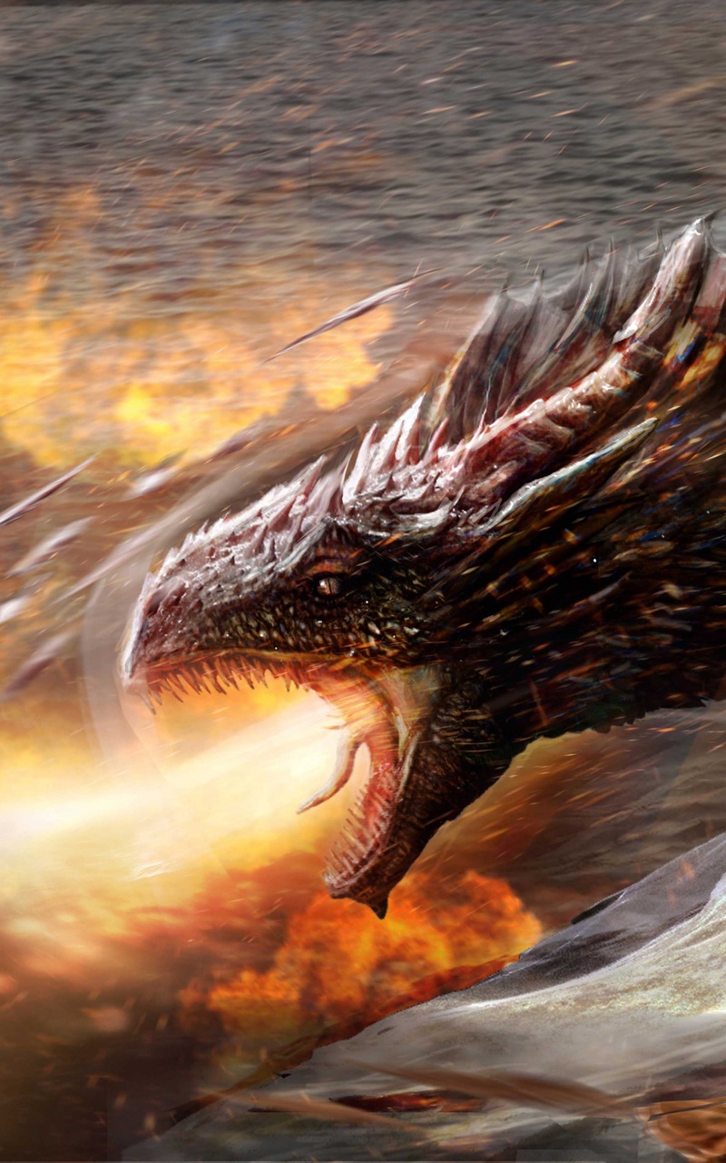 Daenerys Targareyn With His Dragon Art Wallpapers