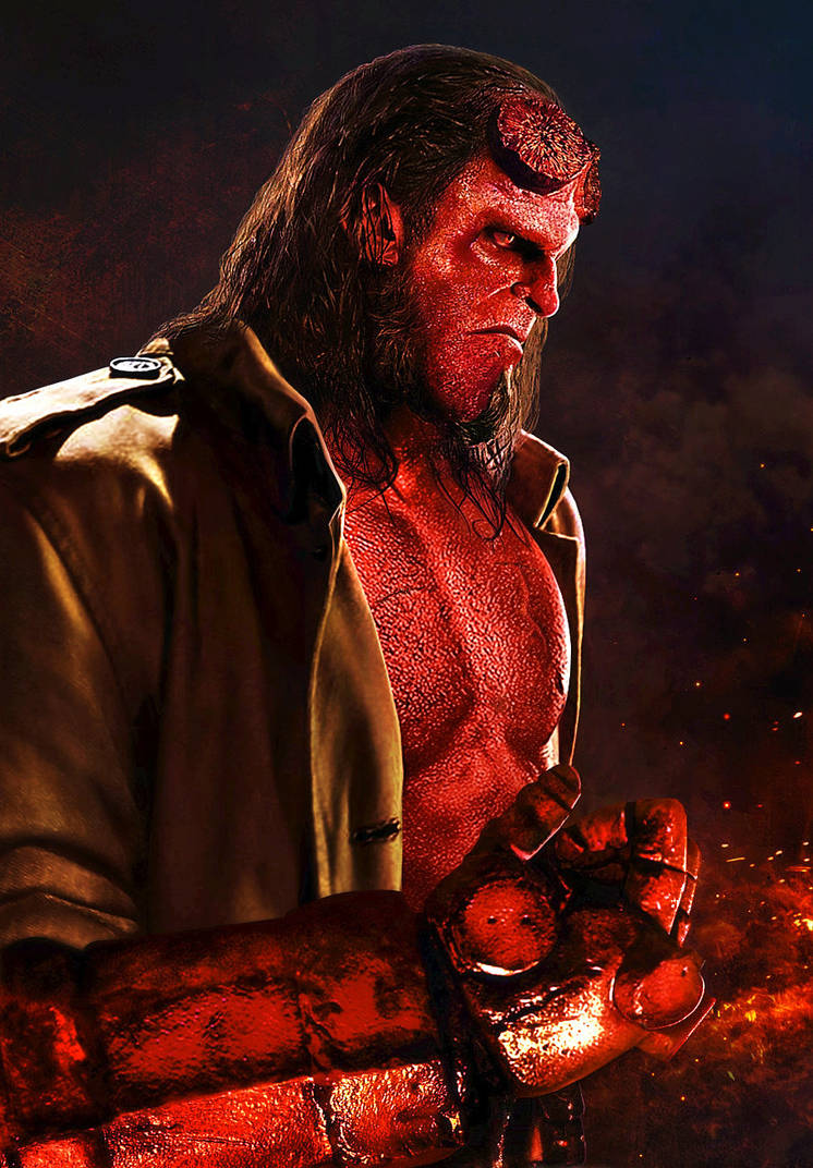 David Harbour Hellboy Movie 2018 Promotional Art Wallpapers