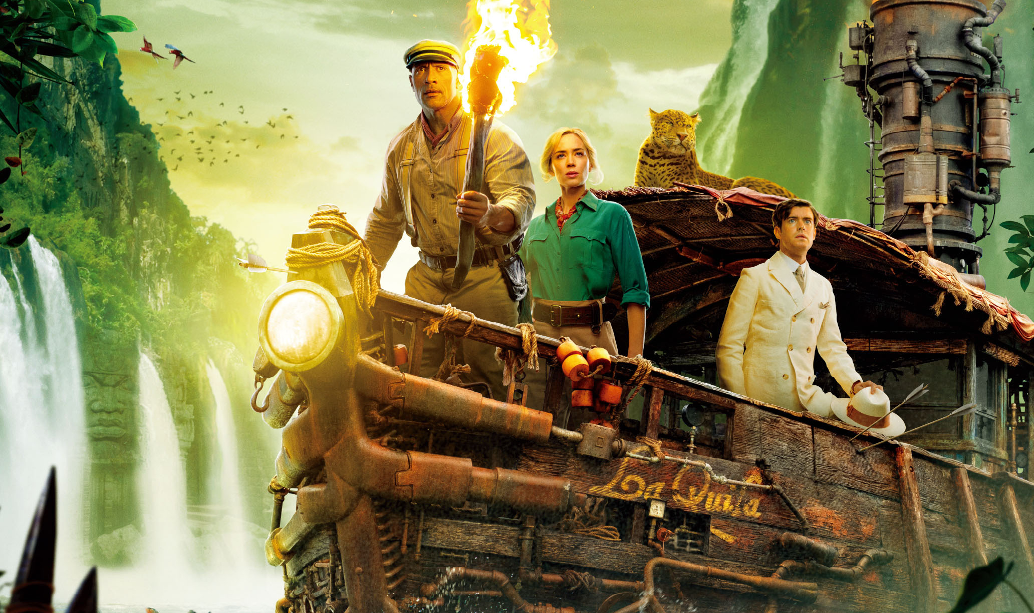 Dwayne Johnson Emily Blunt From Jungle Cruise Wallpapers