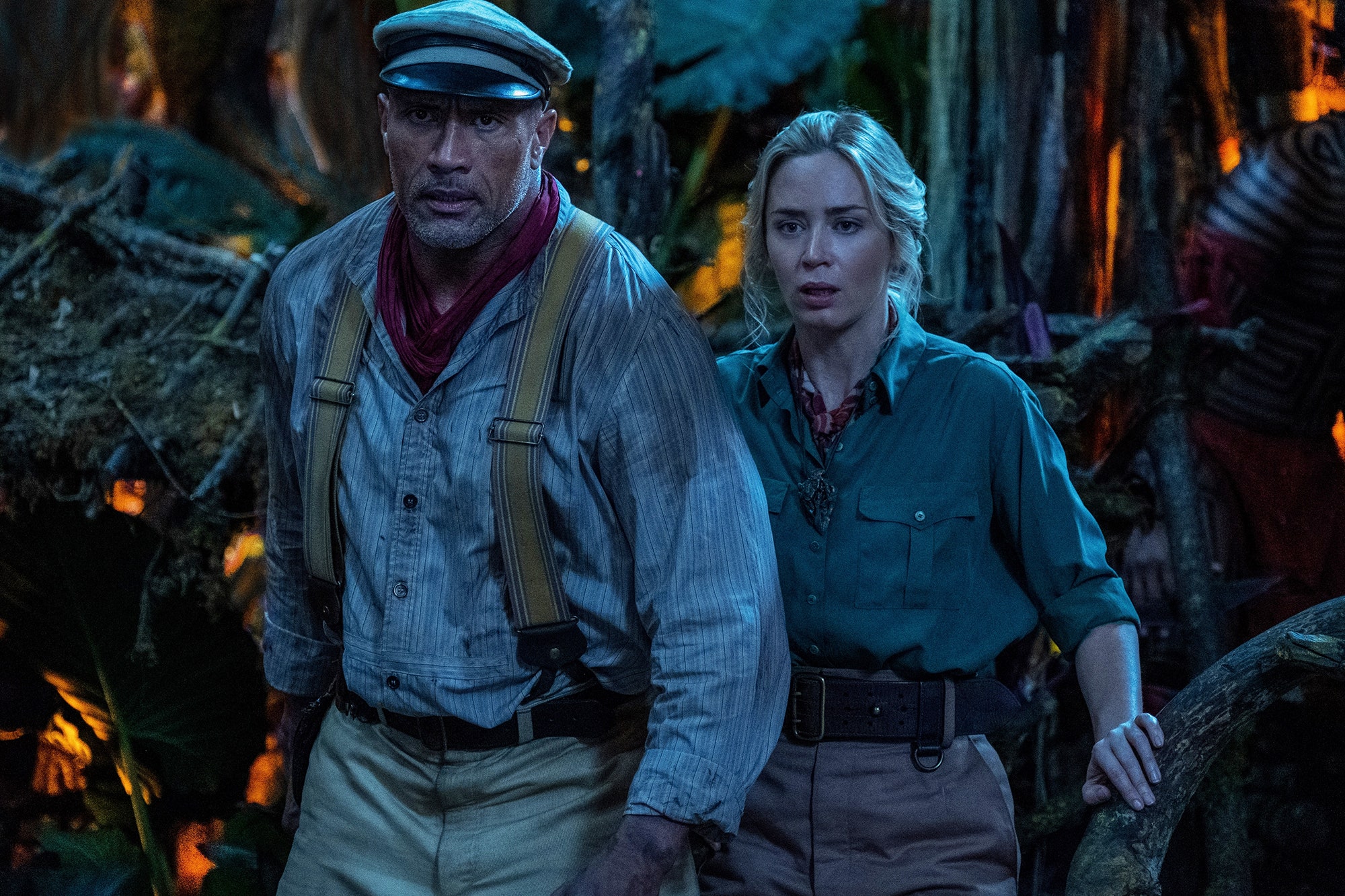 Dwayne Johnson Emily Blunt From Jungle Cruise Wallpapers