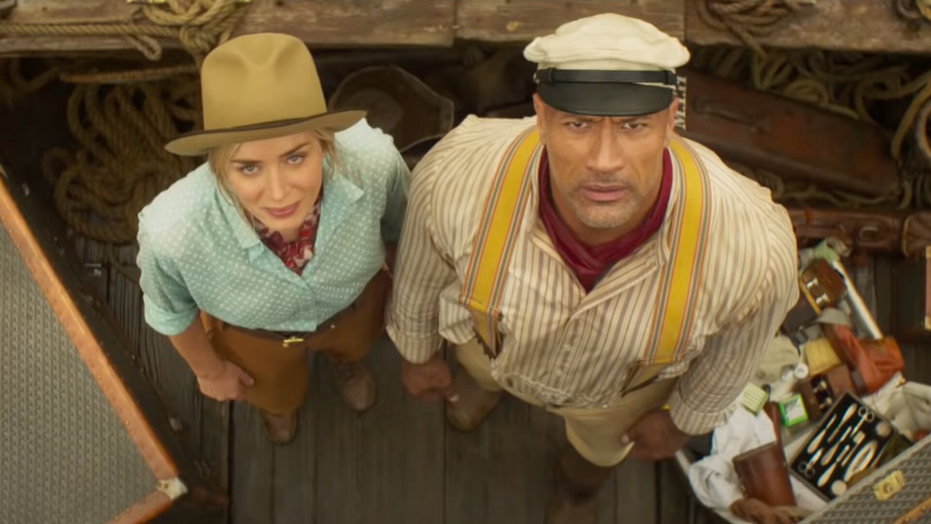 Dwayne Johnson Emily Blunt From Jungle Cruise Wallpapers